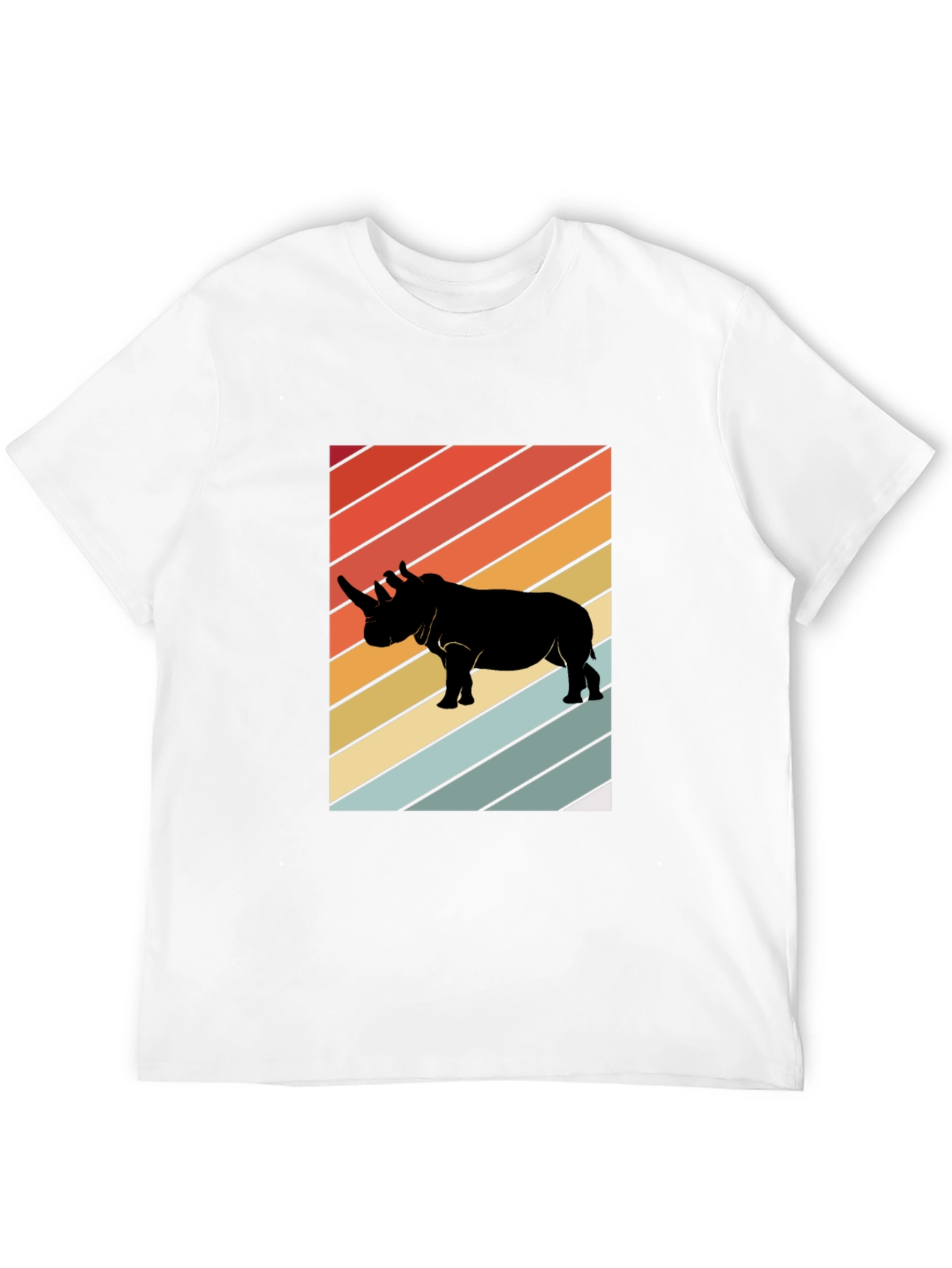 Retro Rhino T-Shirt - Black