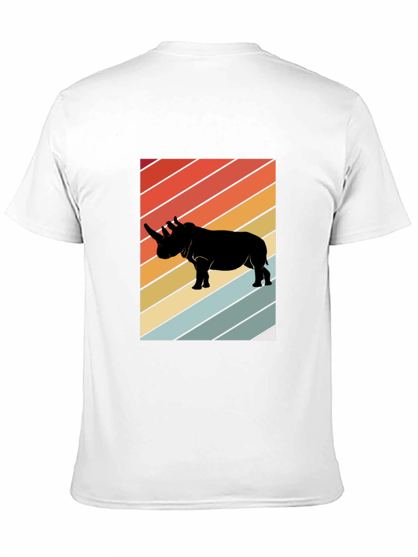 Retro Rhino T-Shirt - Black