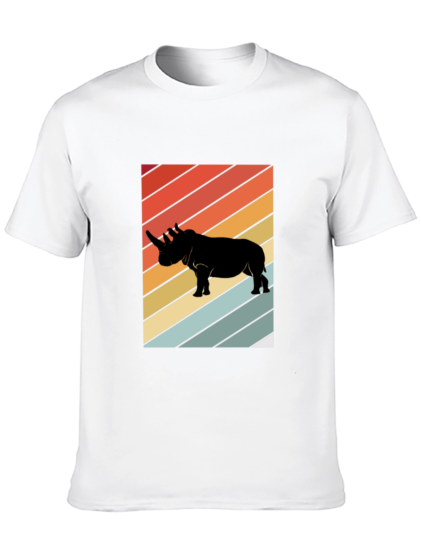 Retro Rhino T-Shirt - Black