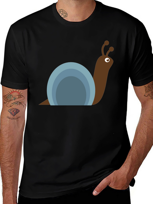 Snail Graphic Tee - Casual Cotton T-Shirt