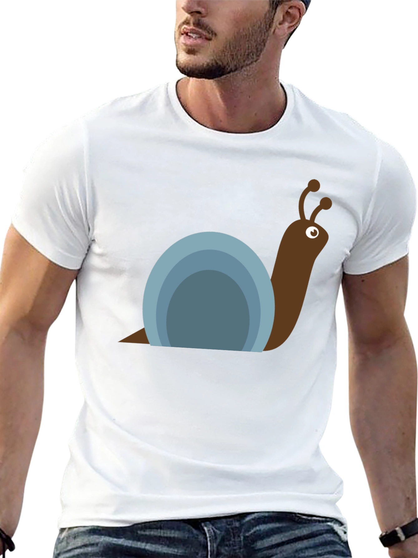 Snail Graphic Tee - Casual Cotton T-Shirt