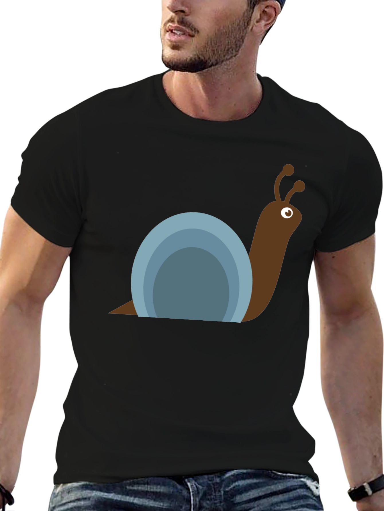 Snail Graphic Tee - Casual Cotton T-Shirt