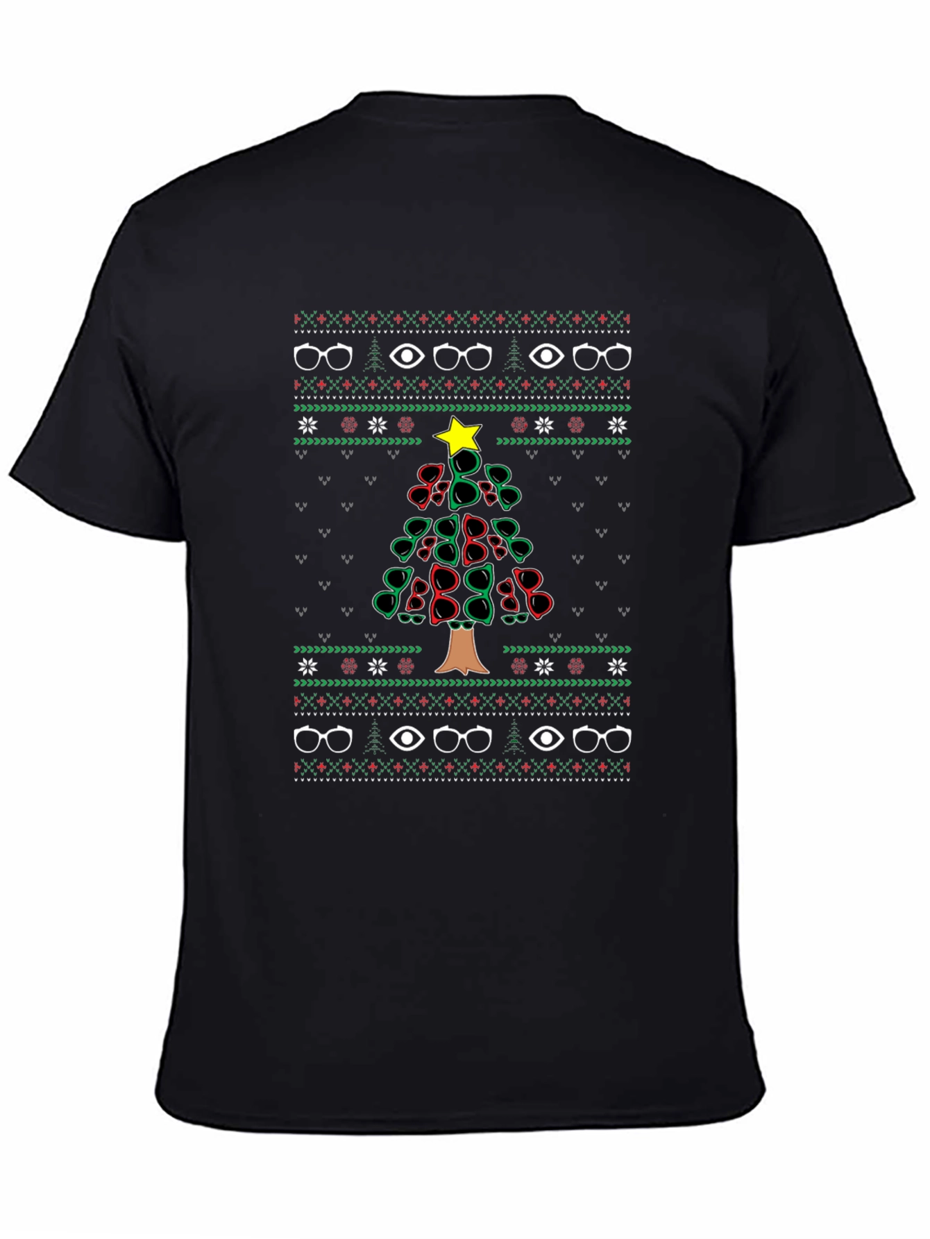 Christmas Glasses Tree Ugly Sweater T-Shirt