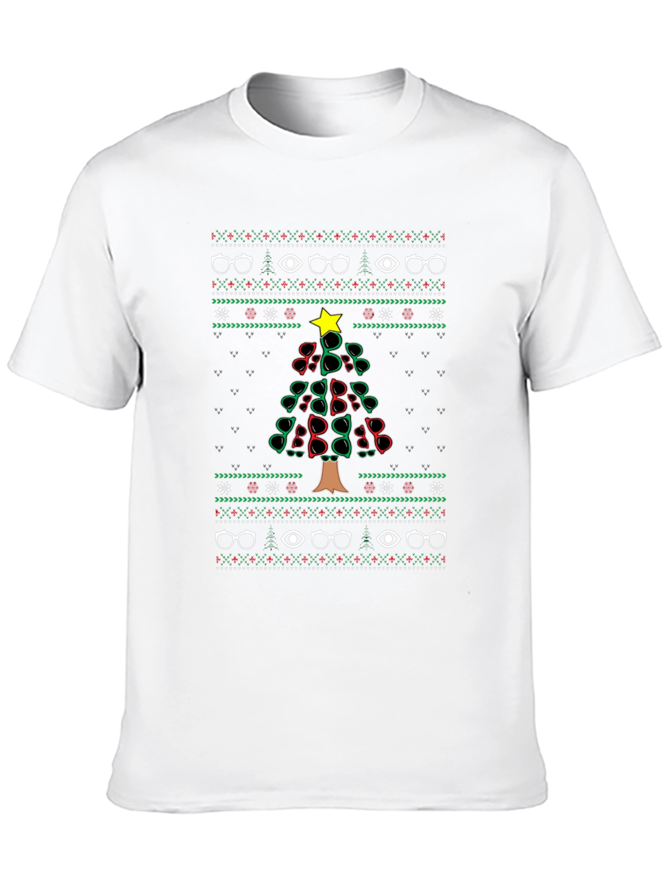Christmas Glasses Tree Ugly Sweater T-Shirt
