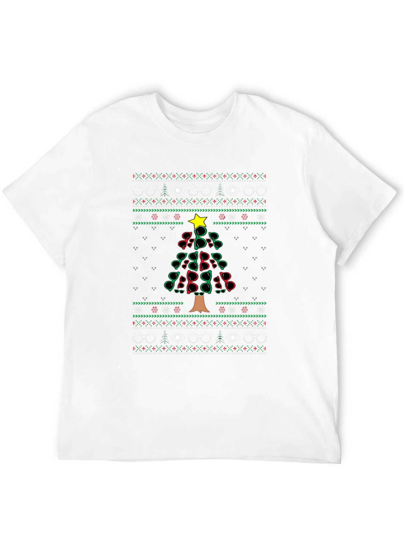 Christmas Glasses Tree Ugly Sweater T-Shirt