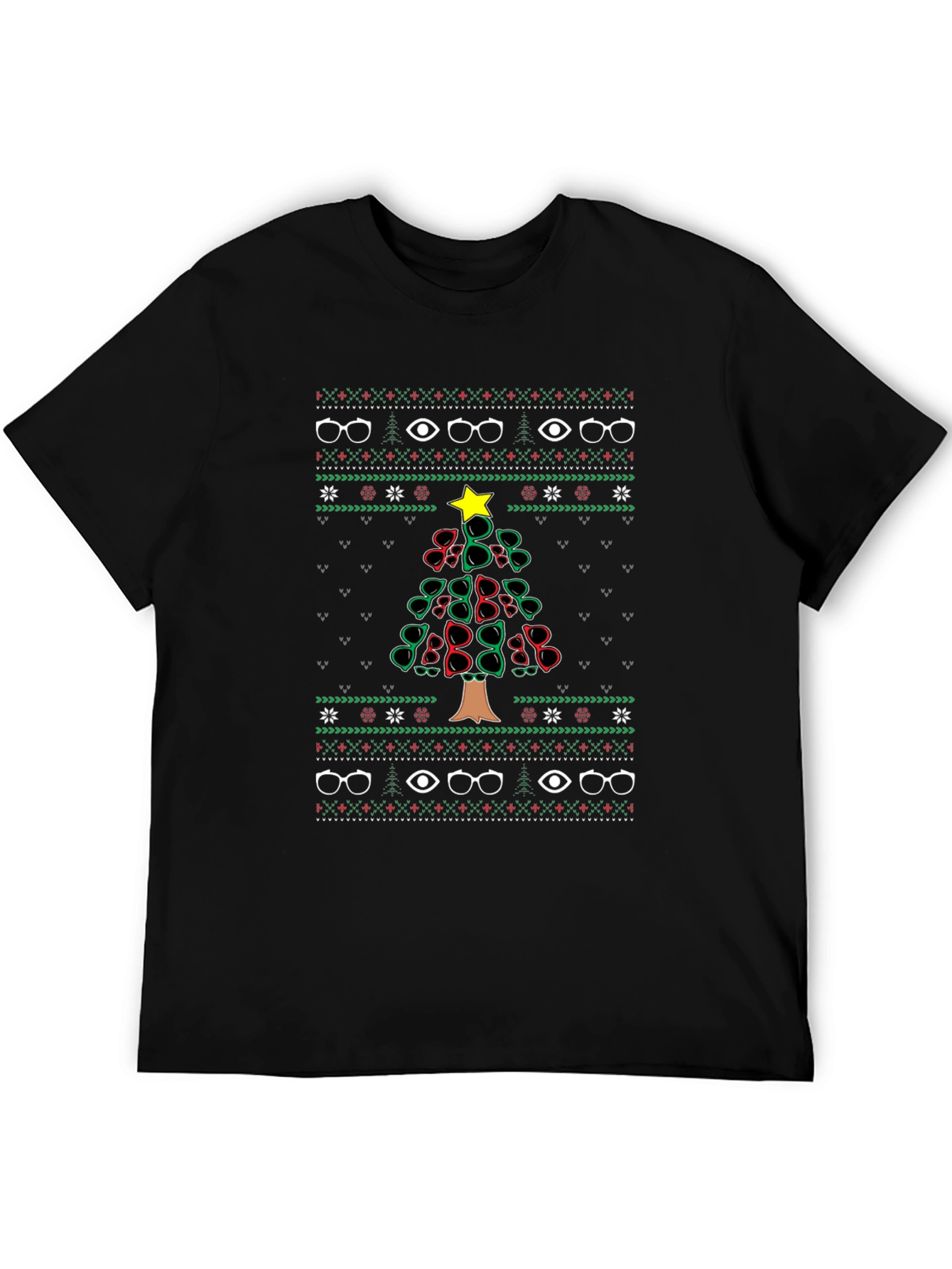 Christmas Glasses Tree Ugly Sweater T-Shirt
