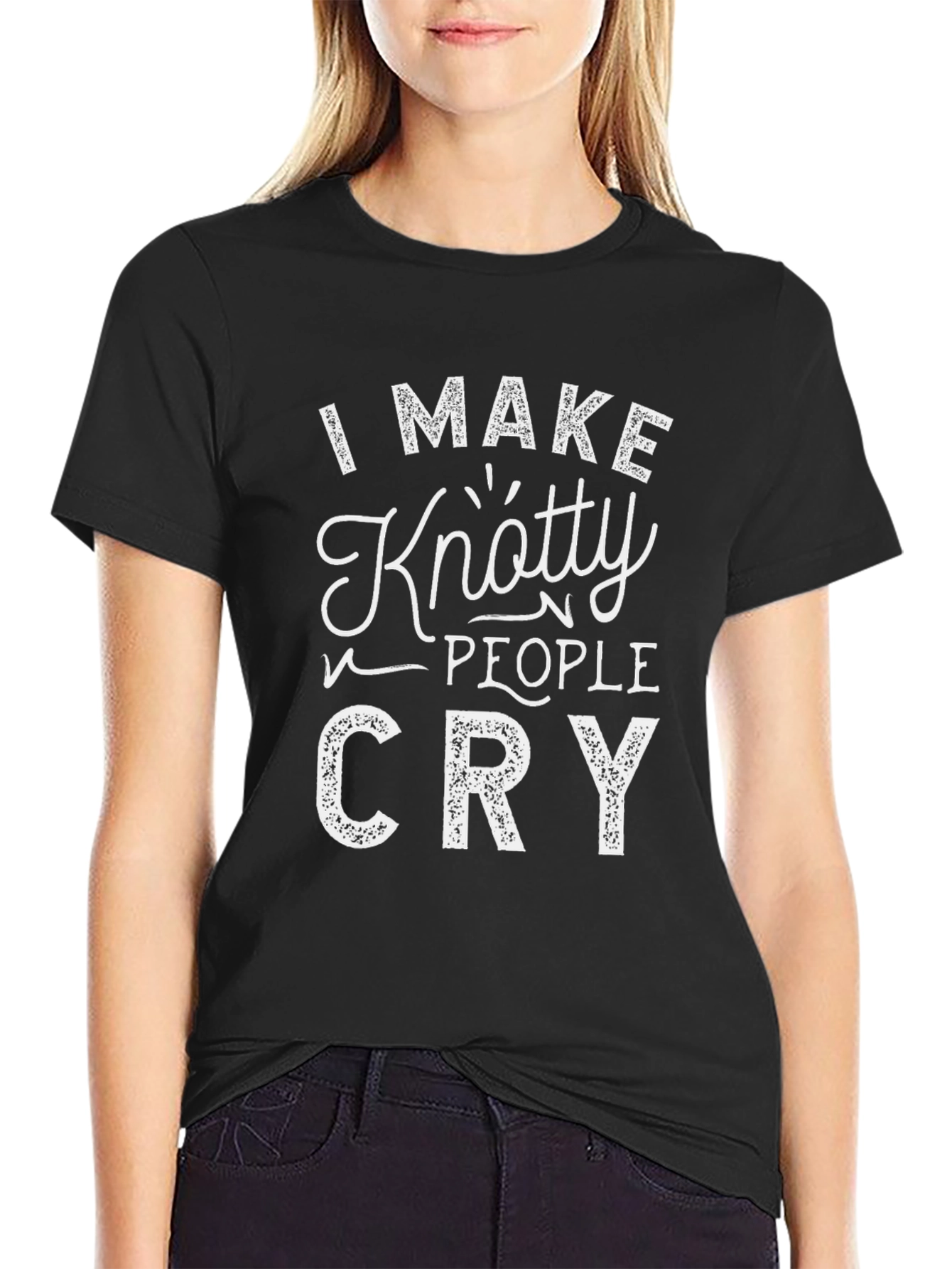 Knotty People Cry T-Shirt - Funny Graphic Tee