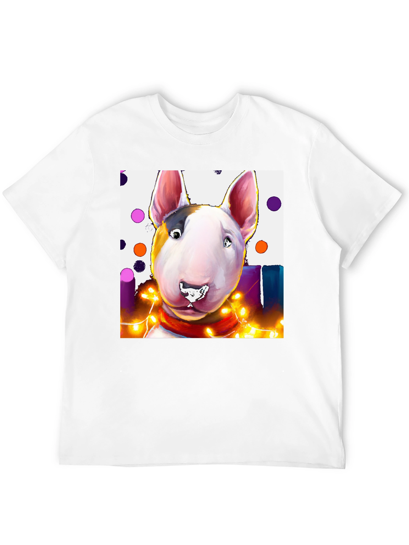 Dog T-Shirt - Bull Terrier Festive Design
