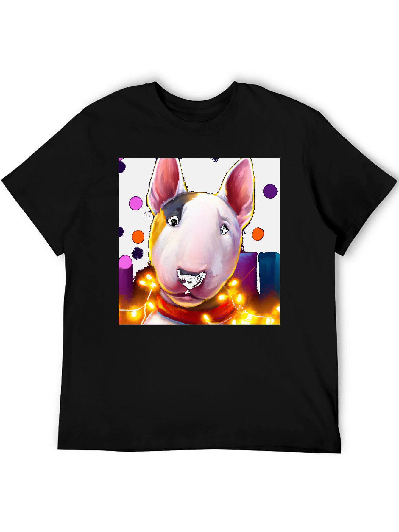 Dog T-Shirt - Bull Terrier Festive Design