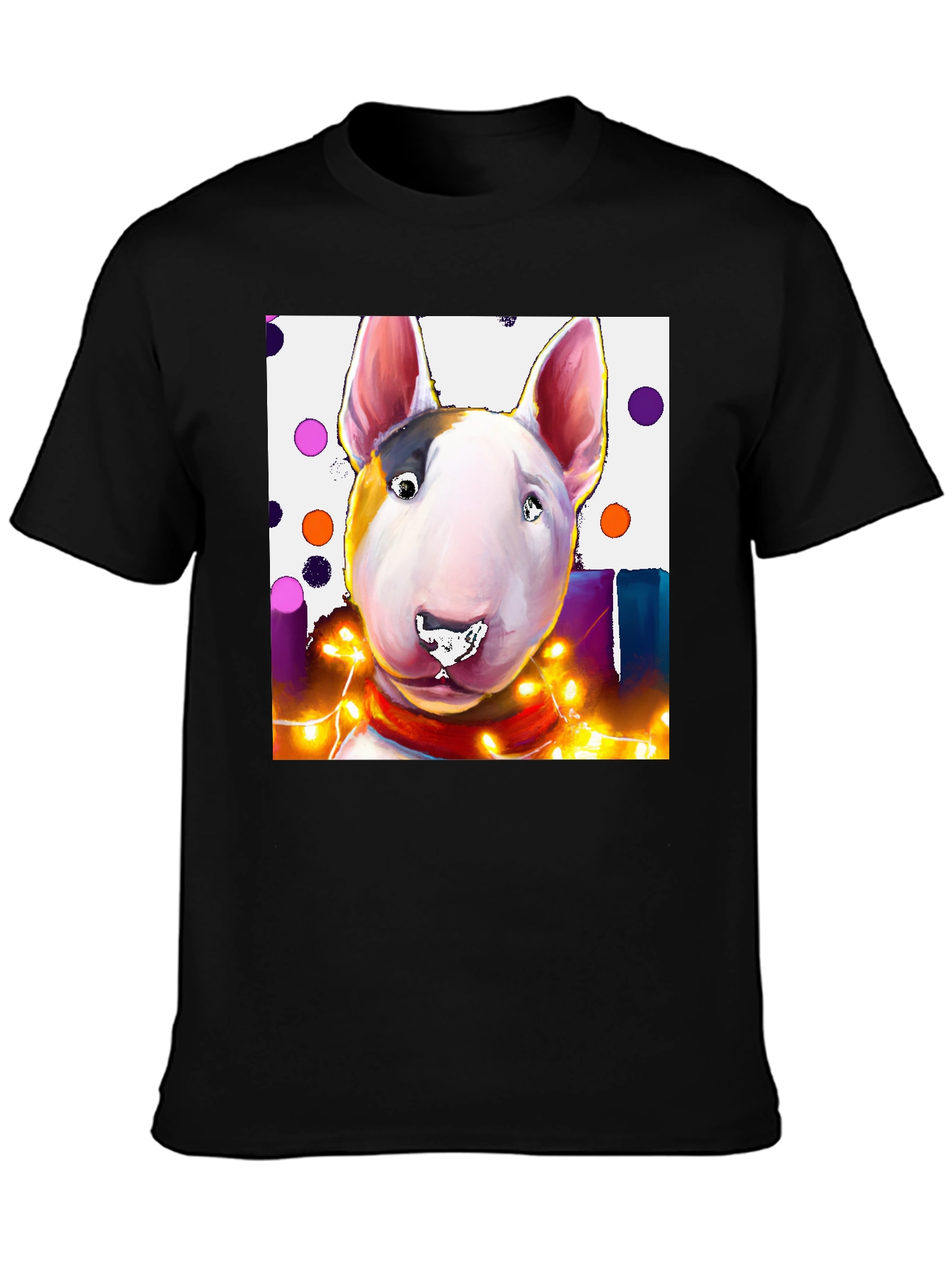 Dog T-Shirt - Bull Terrier Festive Design