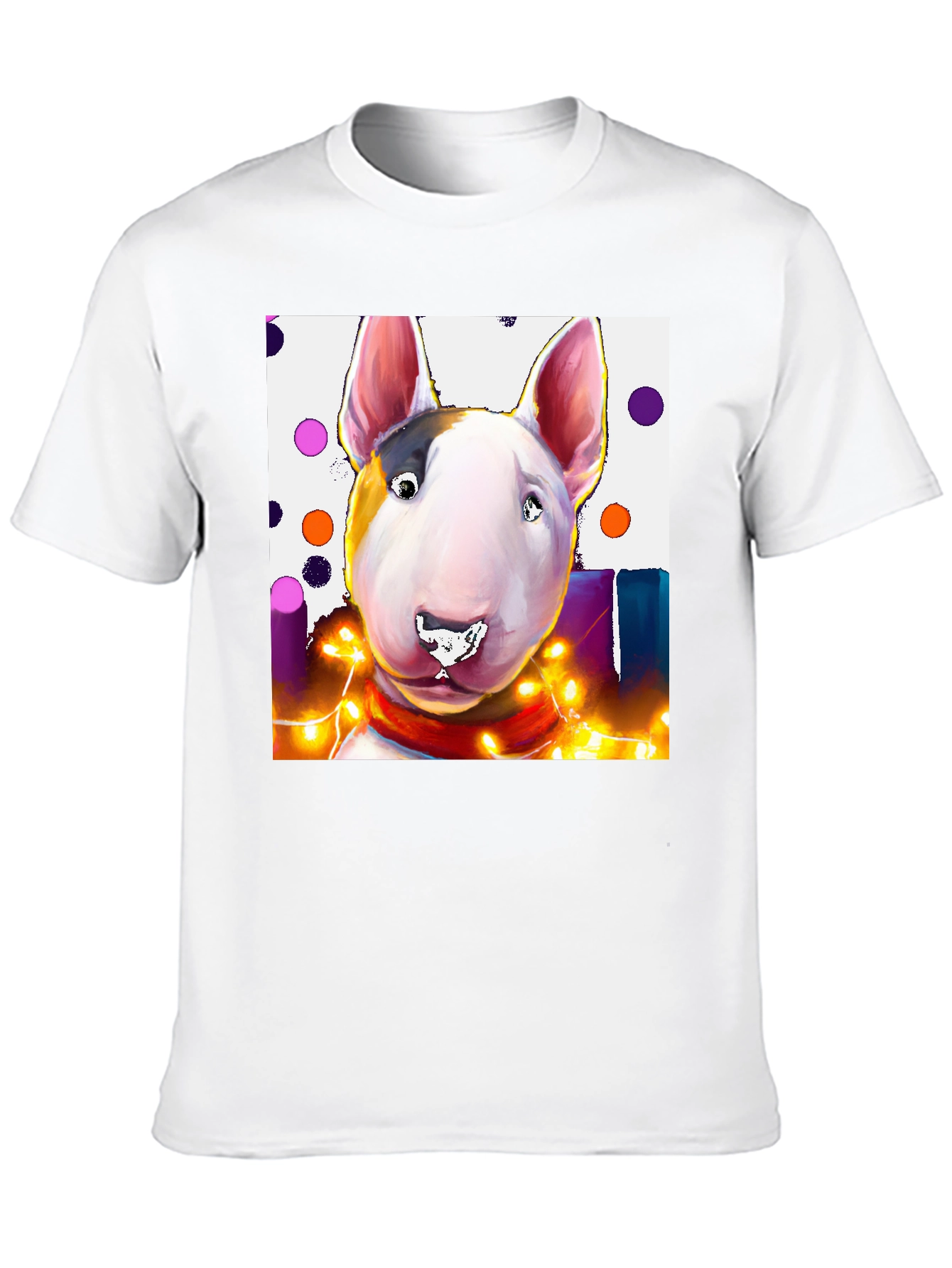 Dog T-Shirt - Bull Terrier Festive Design