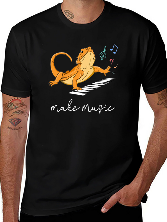 Lizard Musician T-Shirt - Make Music!