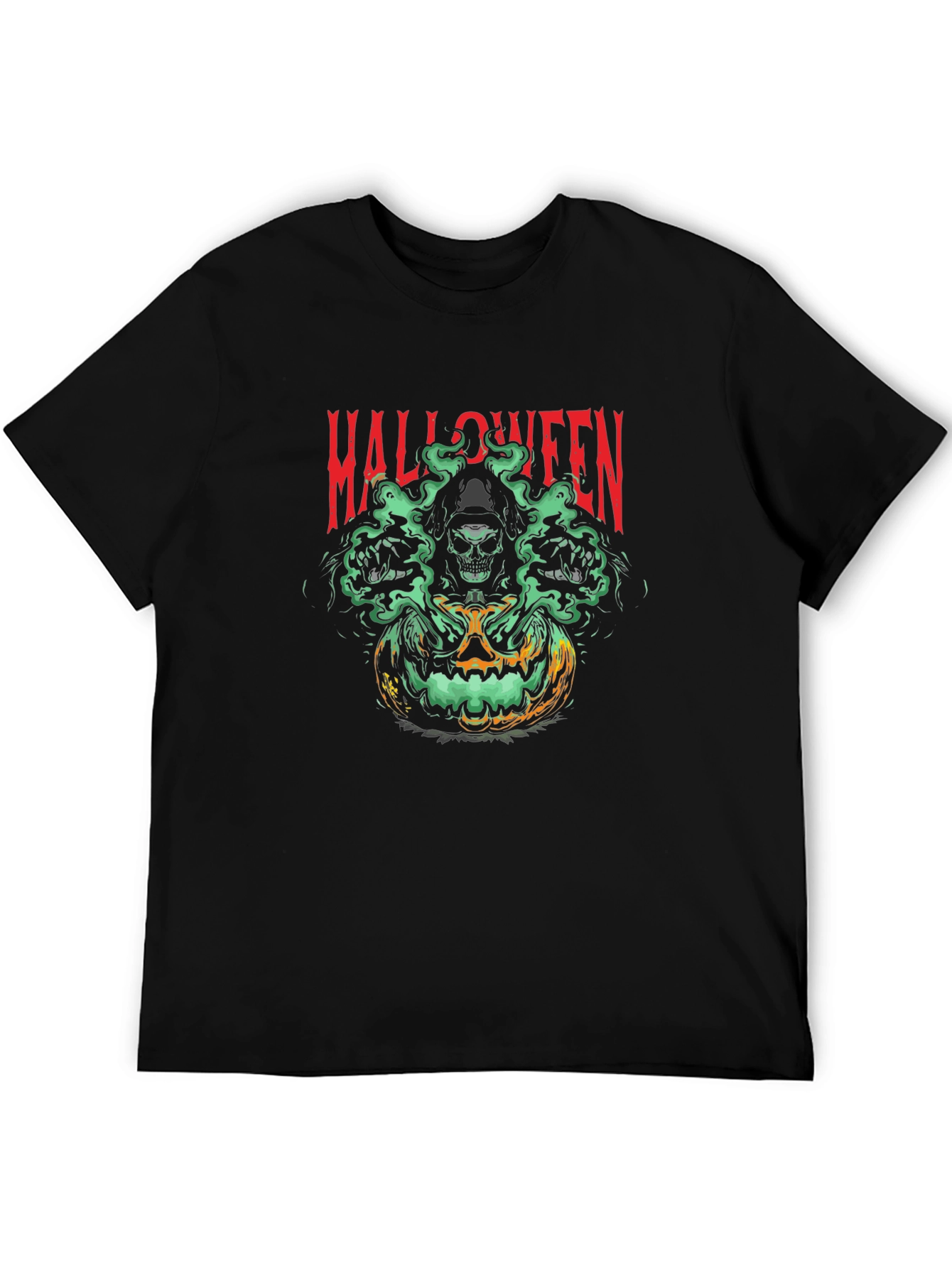 Halloween Graphic T-Shirt - Skull Pumpkin