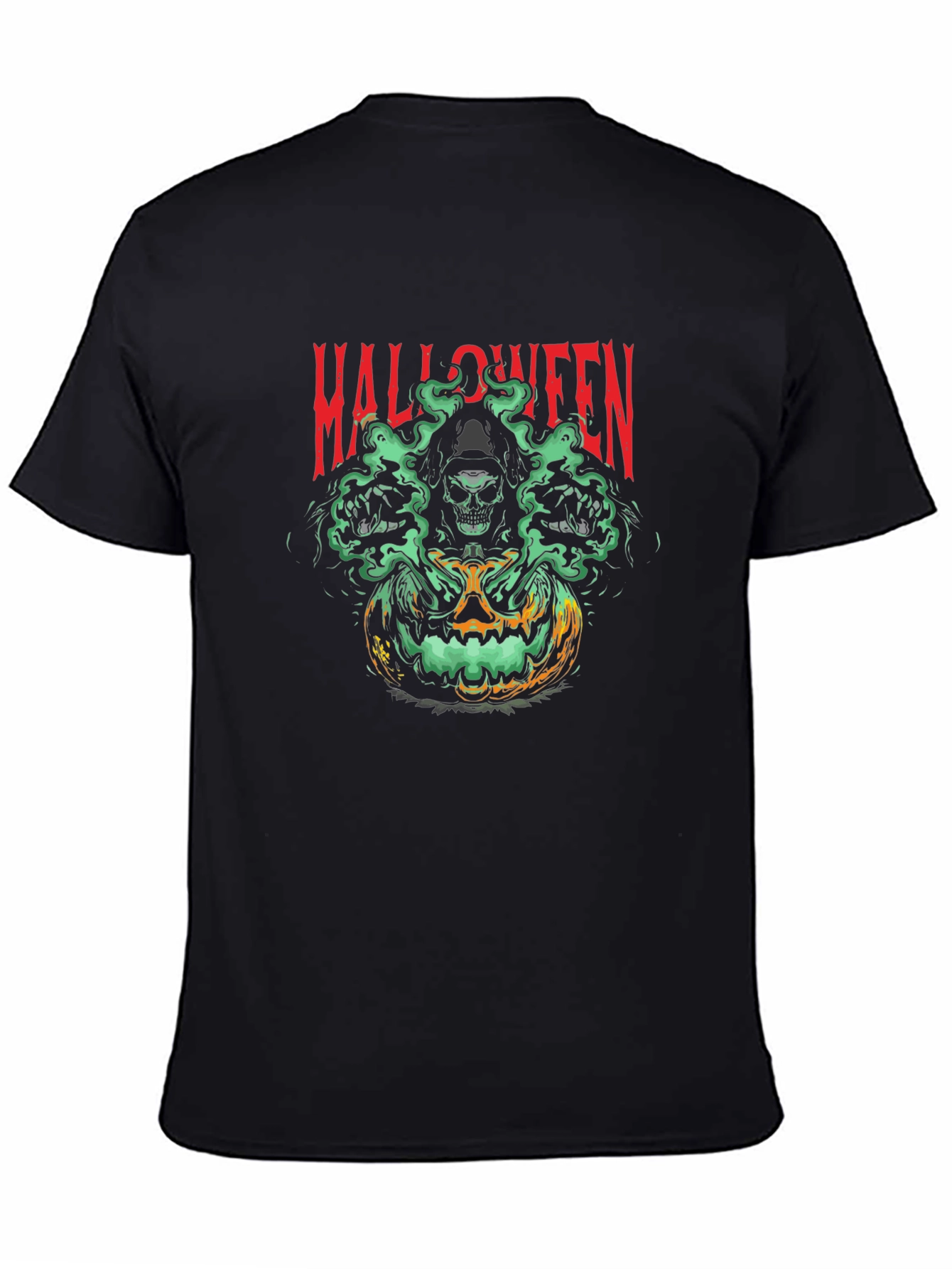Halloween Graphic T-Shirt - Skull Pumpkin