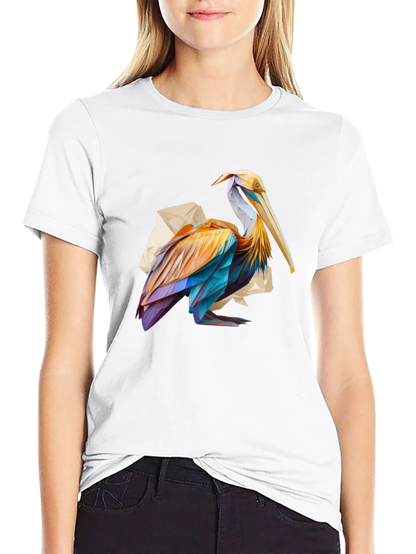 Pelican Graphic Tee - Modern Art Style
