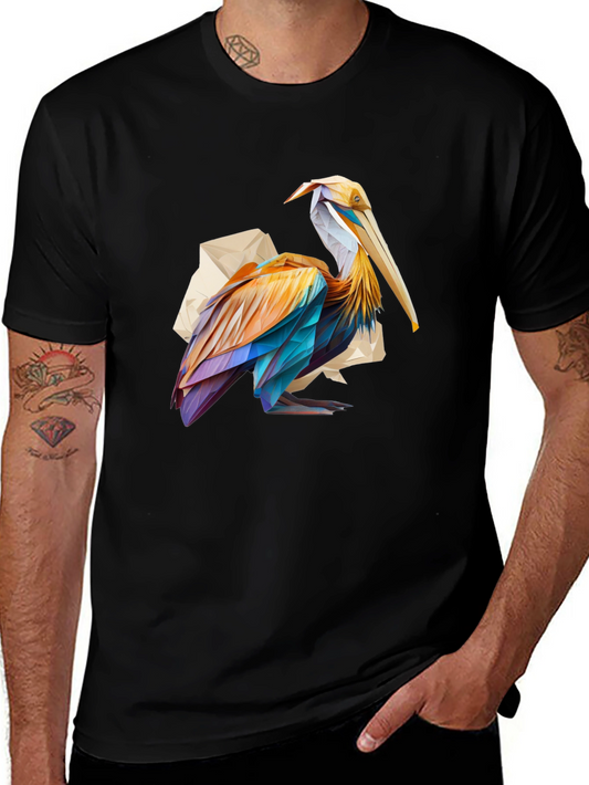 Pelican Graphic Tee - Modern Art Style