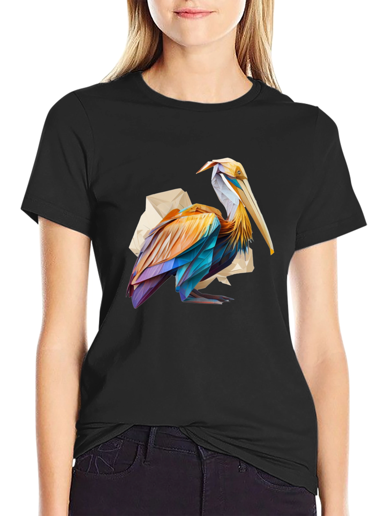 Pelican Graphic Tee - Modern Art Style