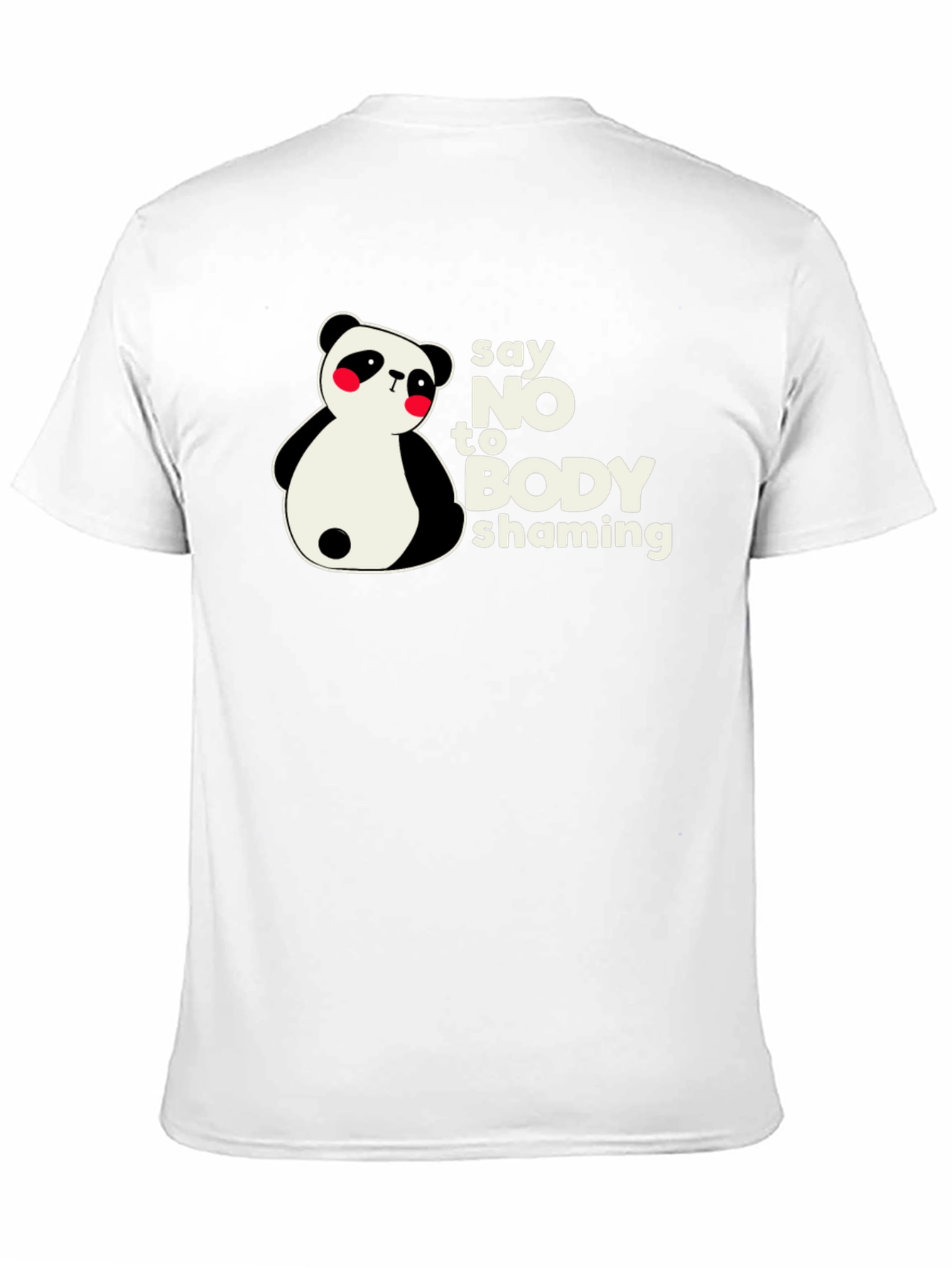 Say No to Body Shaming Panda Graphic T-Shirt