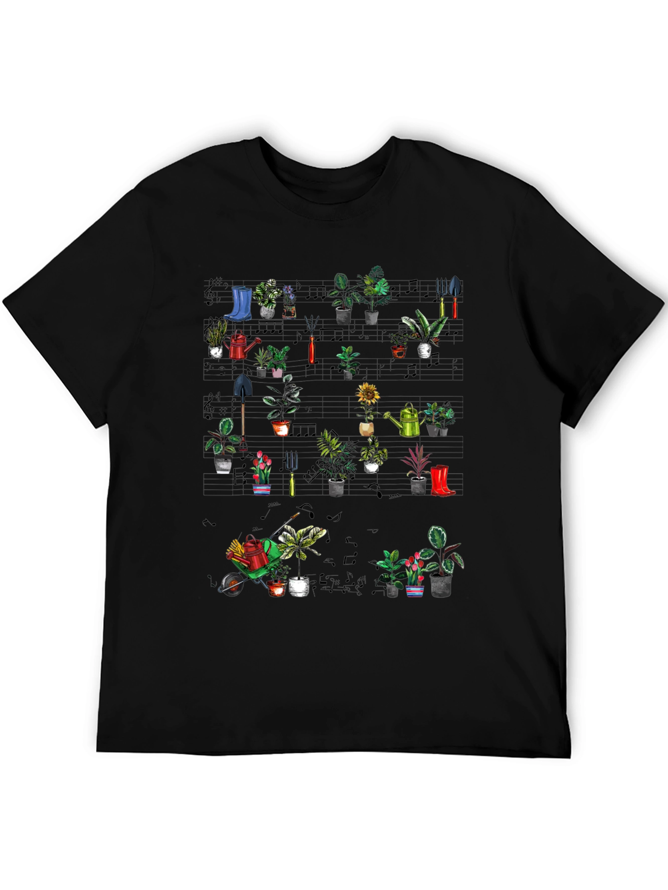 Gardening Plants Music T-Shirt