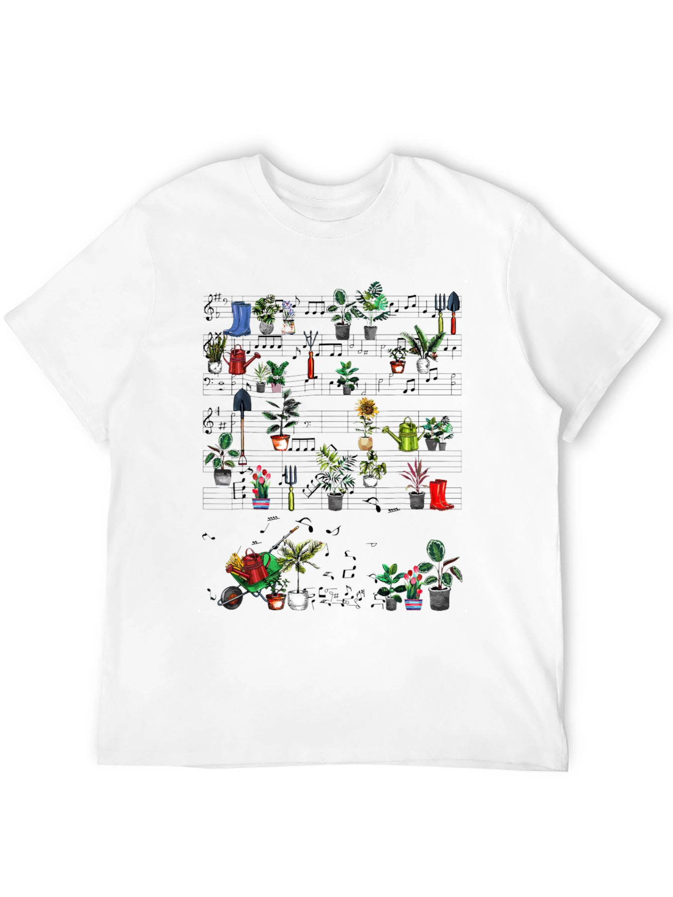 Gardening Plants Music T-Shirt