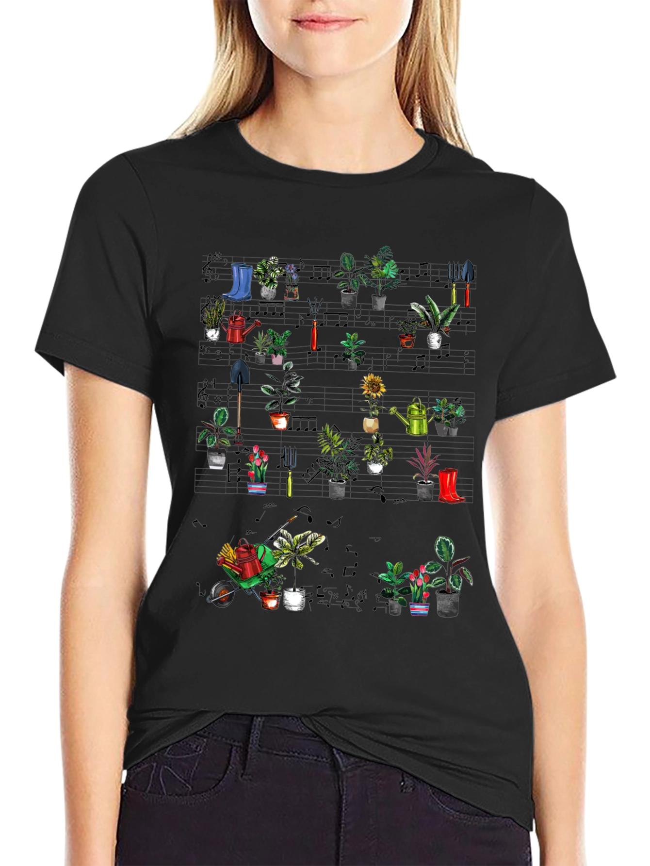 Gardening Plants Music T-Shirt