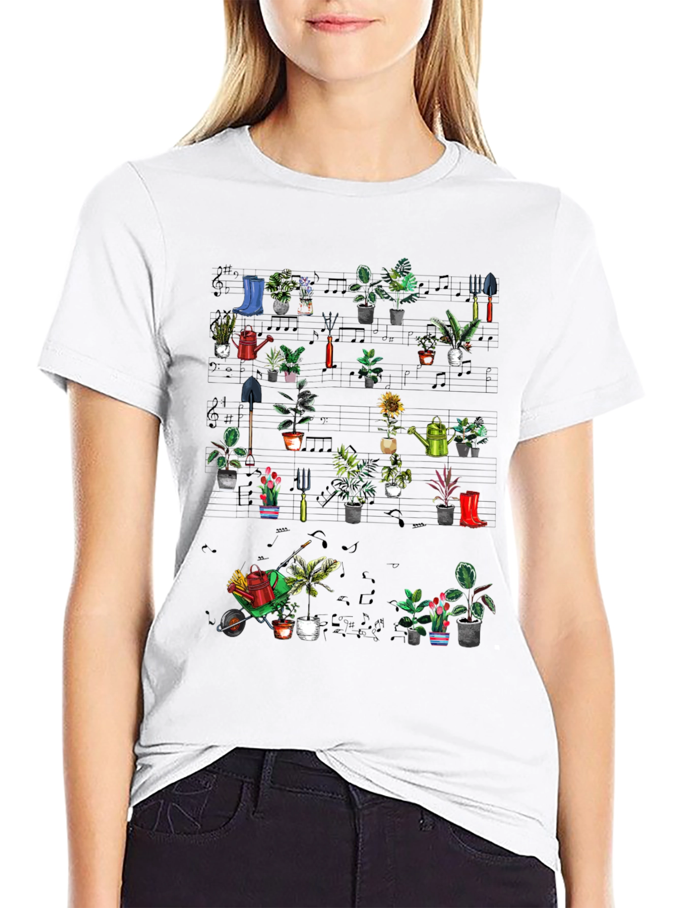 Gardening Plants Music T-Shirt