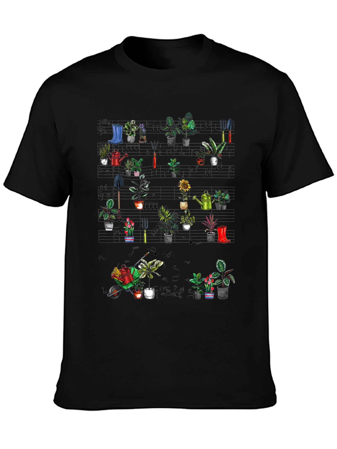 Gardening Plants Music T-Shirt