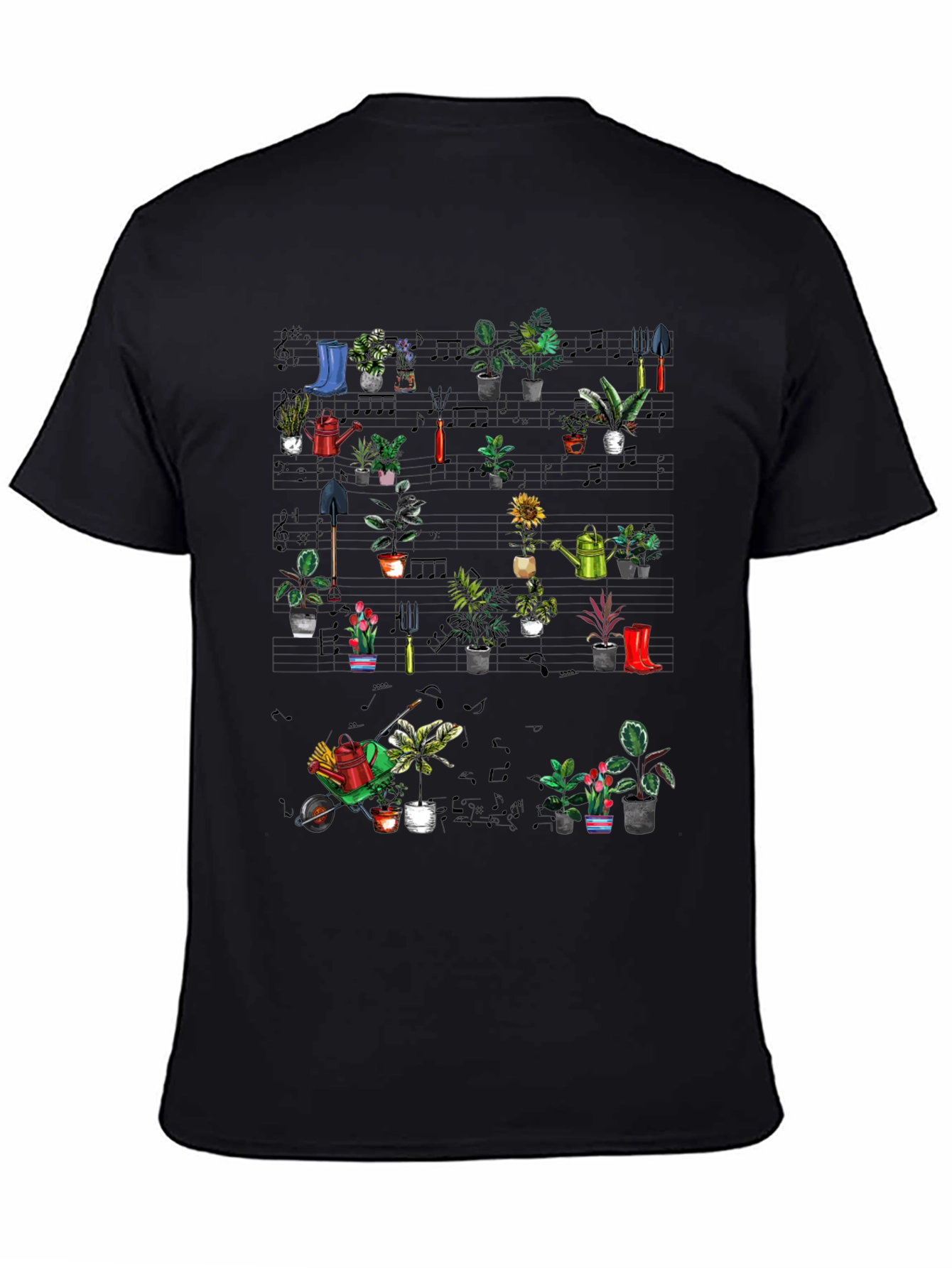 Gardening Plants Music T-Shirt