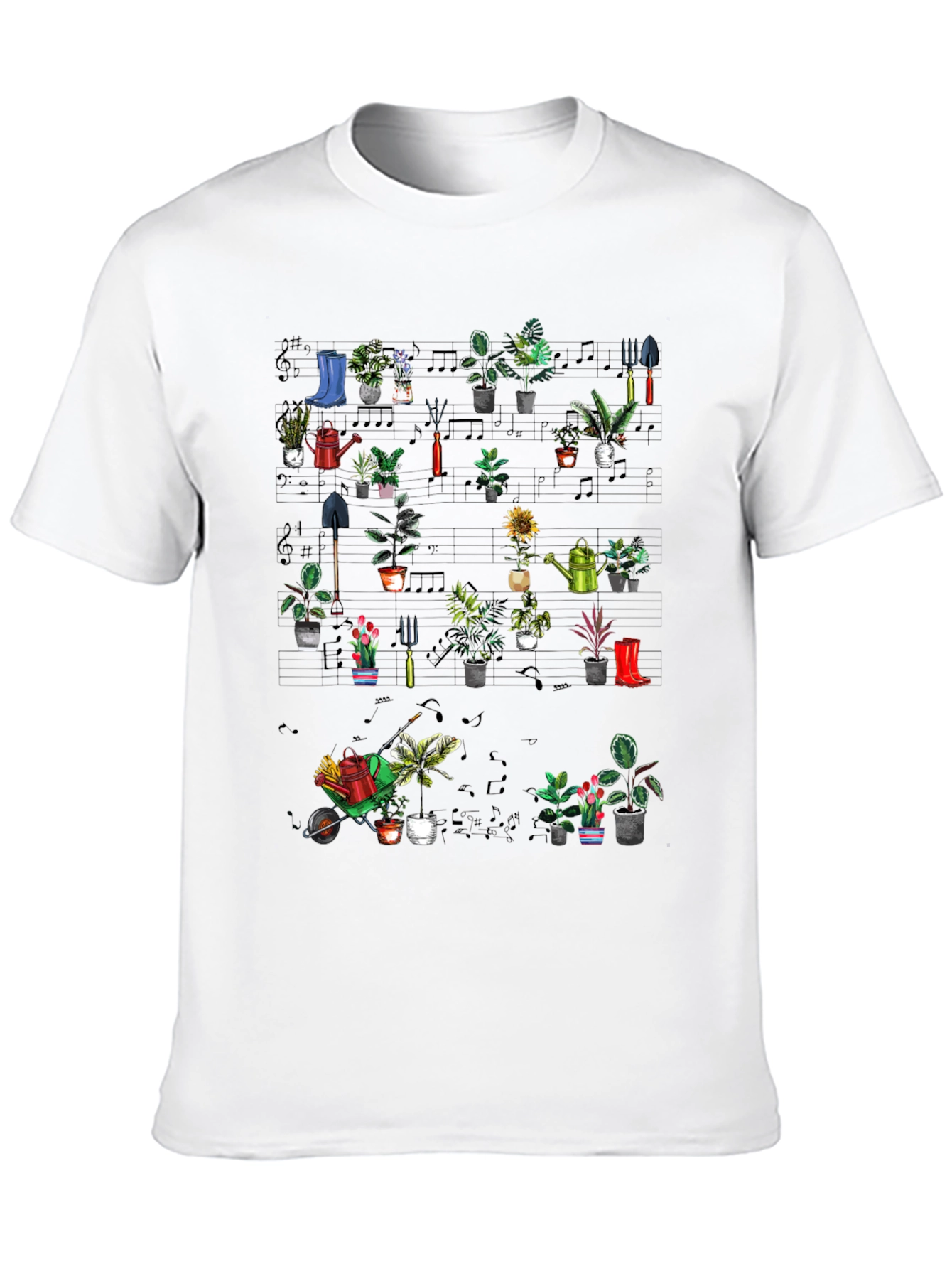 Gardening Plants Music T-Shirt