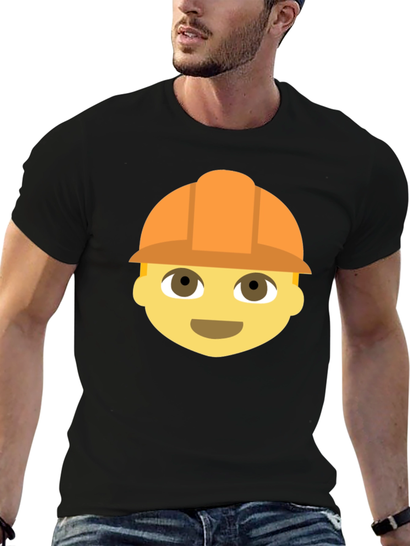 Construction Worker Emoji T-Shirt