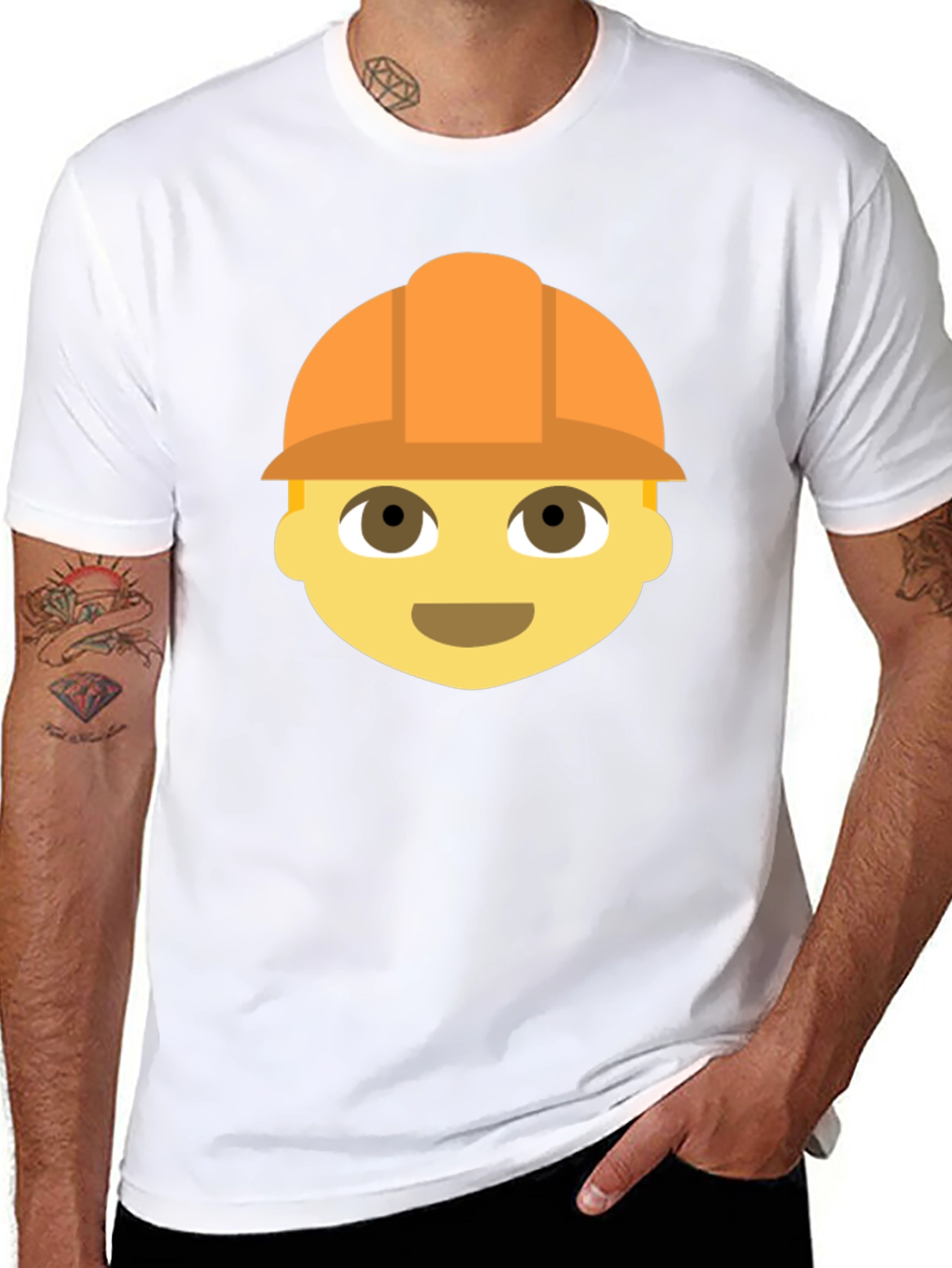 Construction Worker Emoji T-Shirt