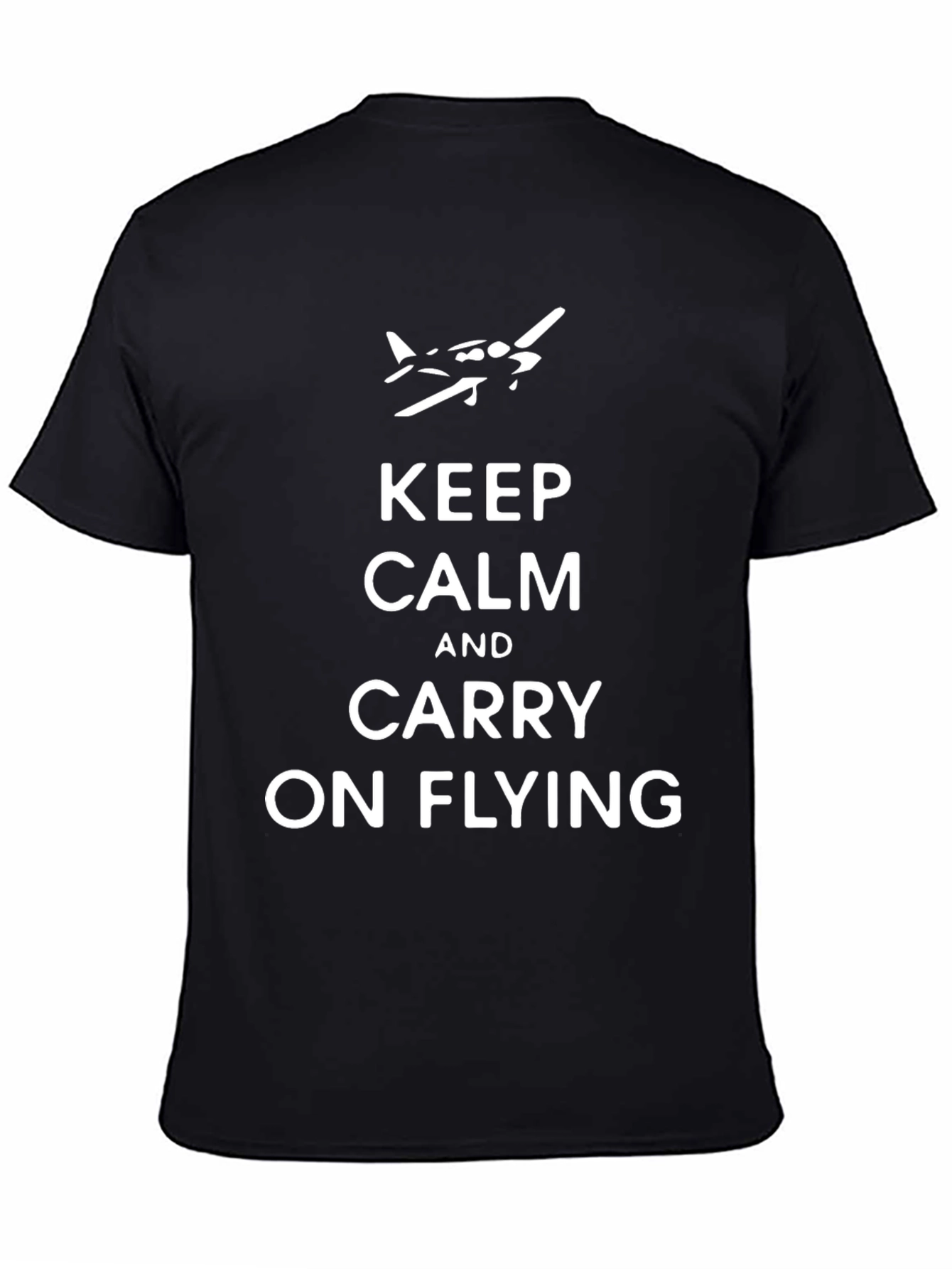 Keep Calm and Carry On Flying T-Shirt - Black
