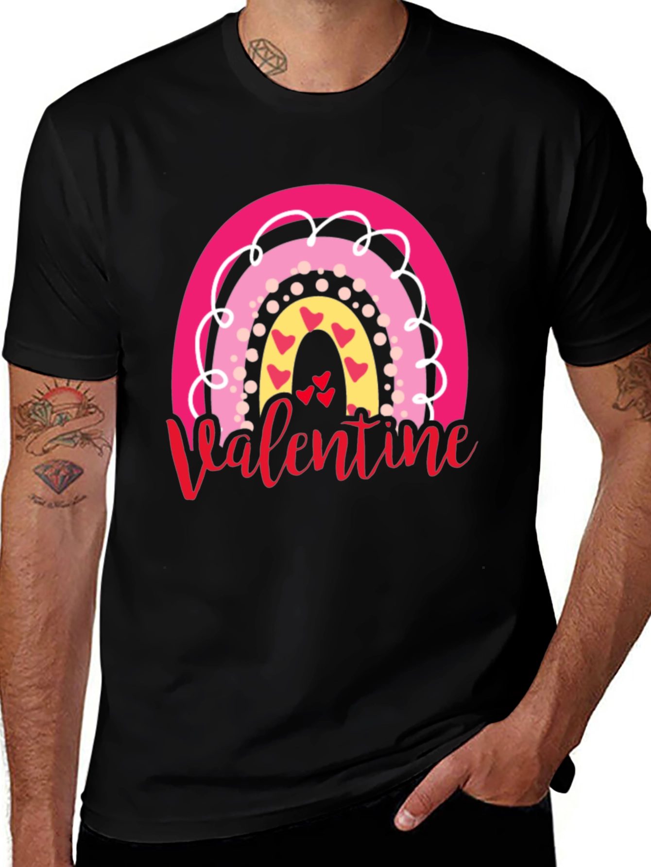 Valentines Rainbow Graphic Tee