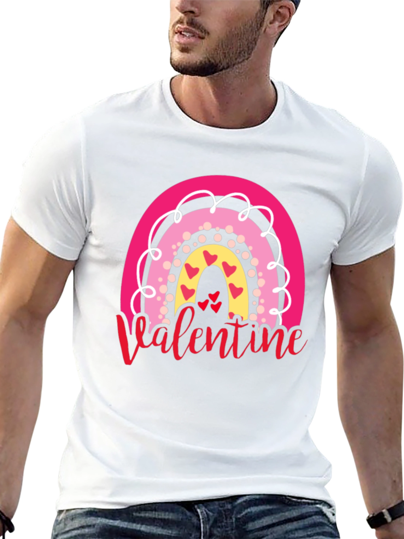 Valentines Rainbow Graphic Tee