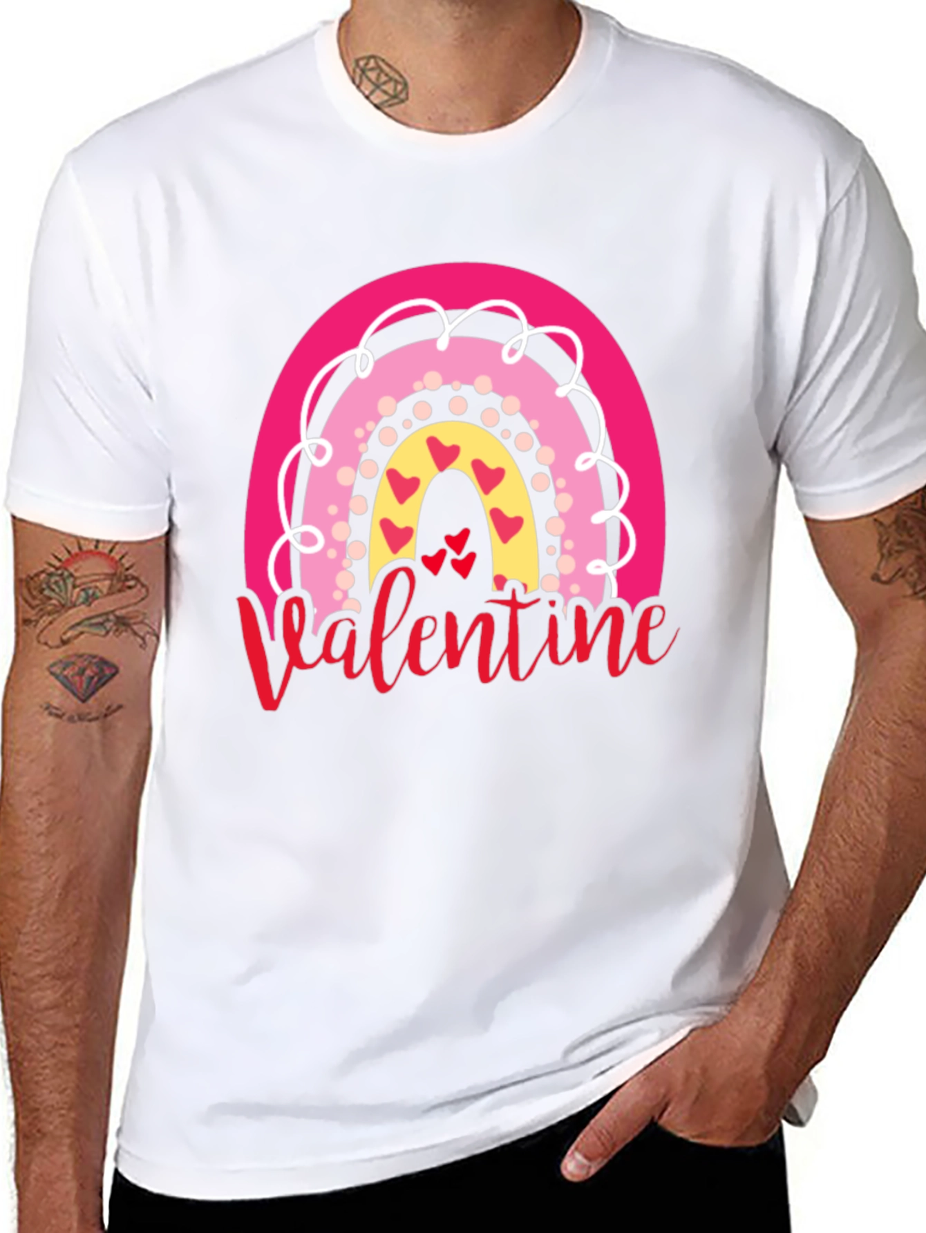 Valentines Rainbow Graphic Tee