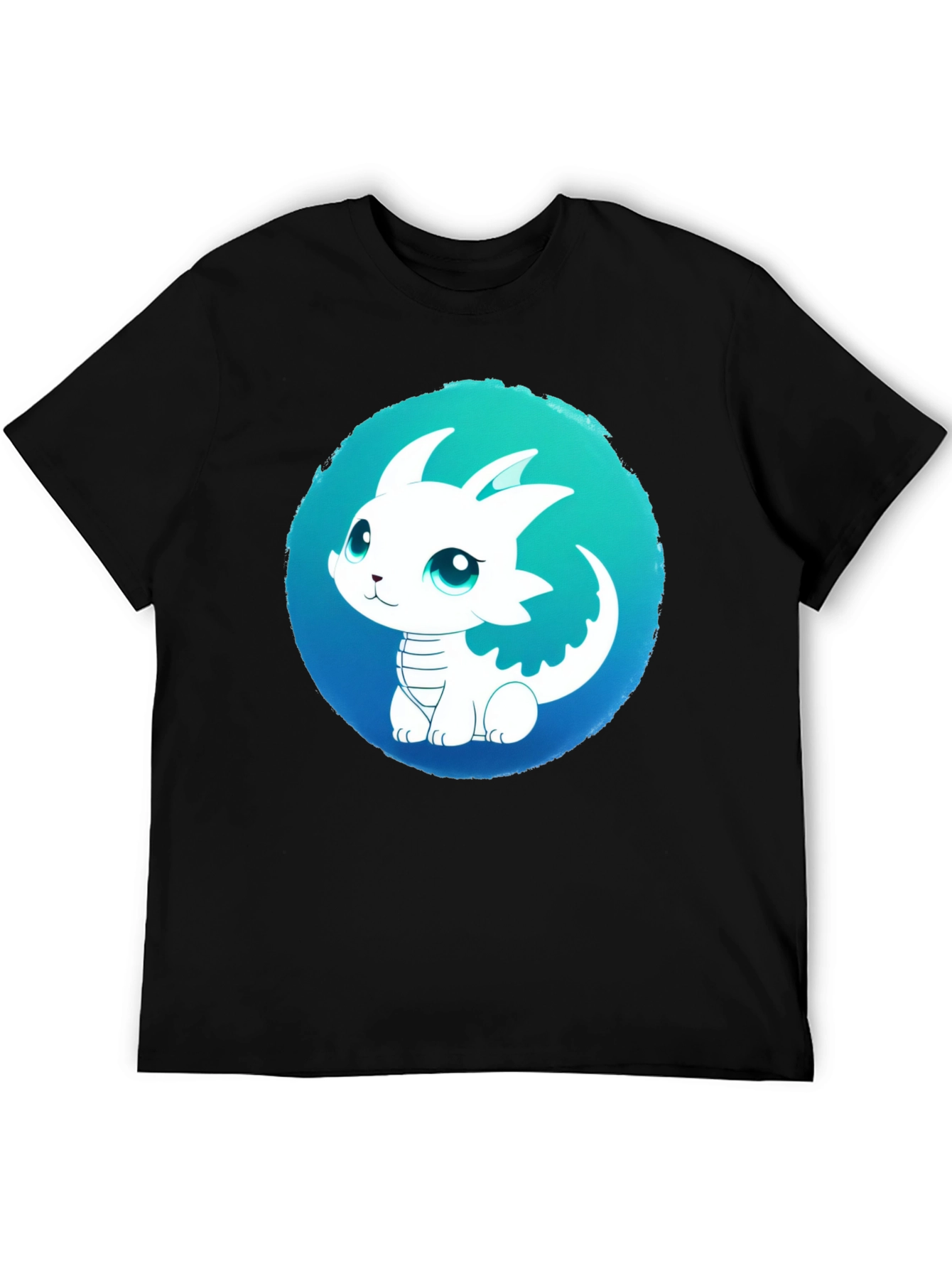 Cute Dragon Graphic Tee - Black