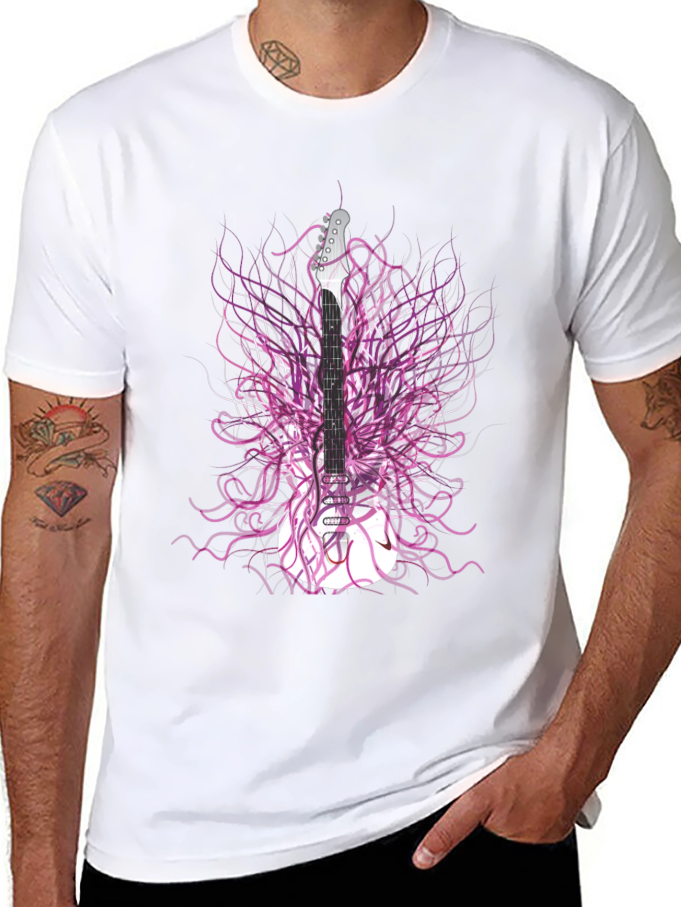 Guitar Art Tee - Electric Guitar T-Shirt