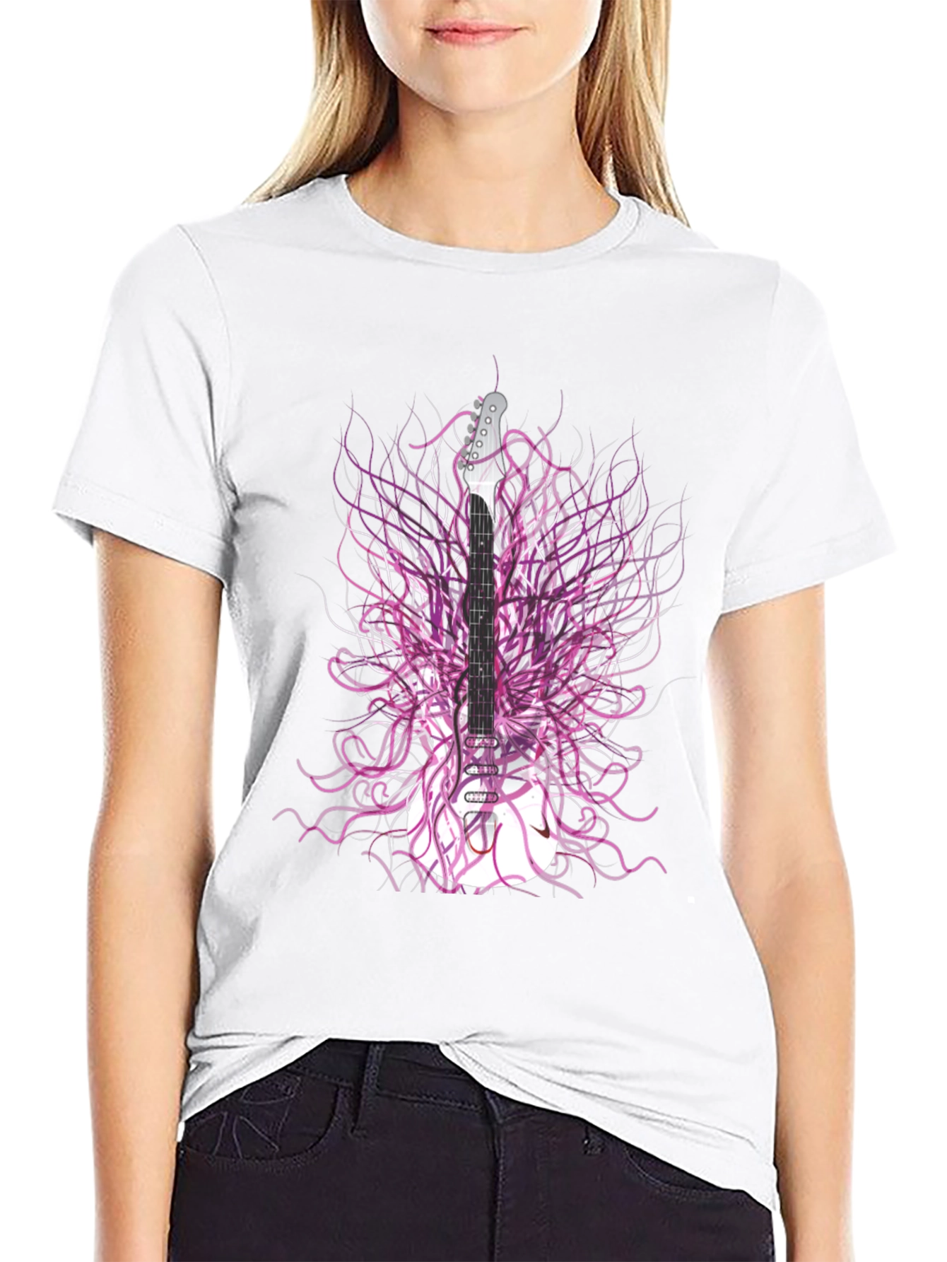 Guitar Art Tee - Electric Guitar T-Shirt