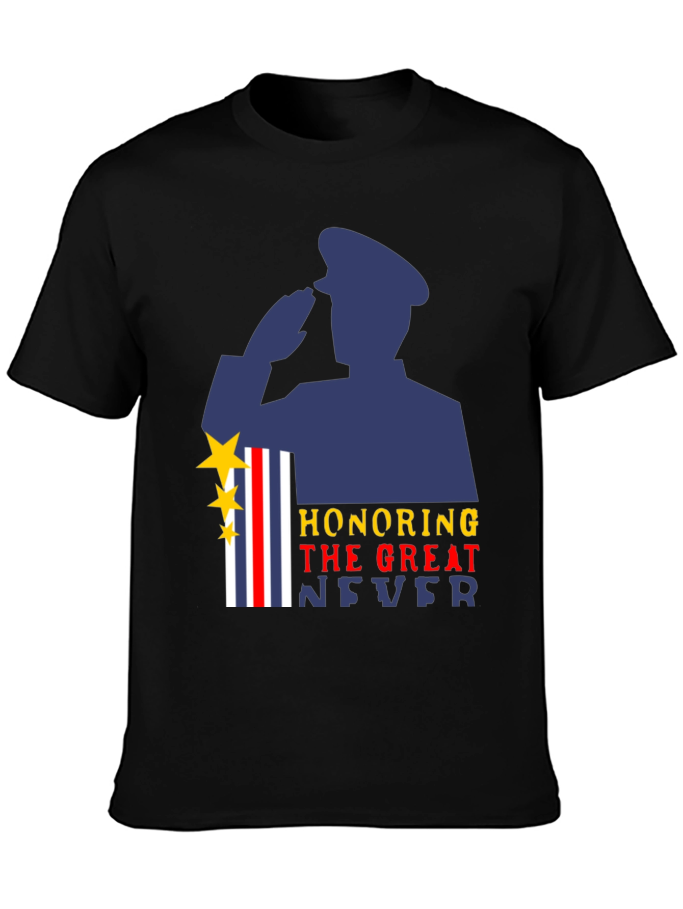 Honoring The Great Never Military Graphic T-Shirt