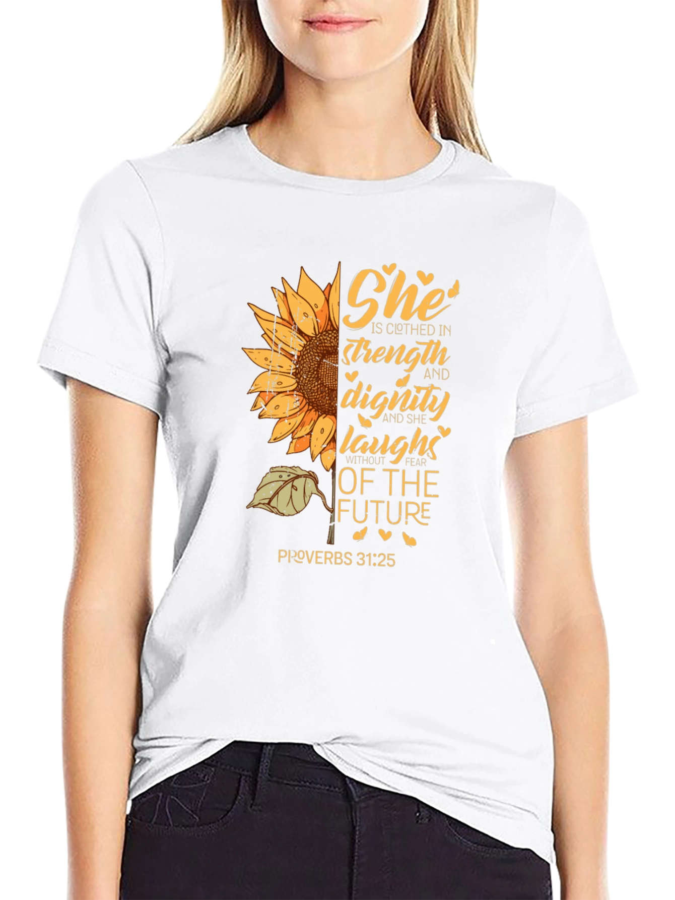 She is Clothed in Strength T-Shirt