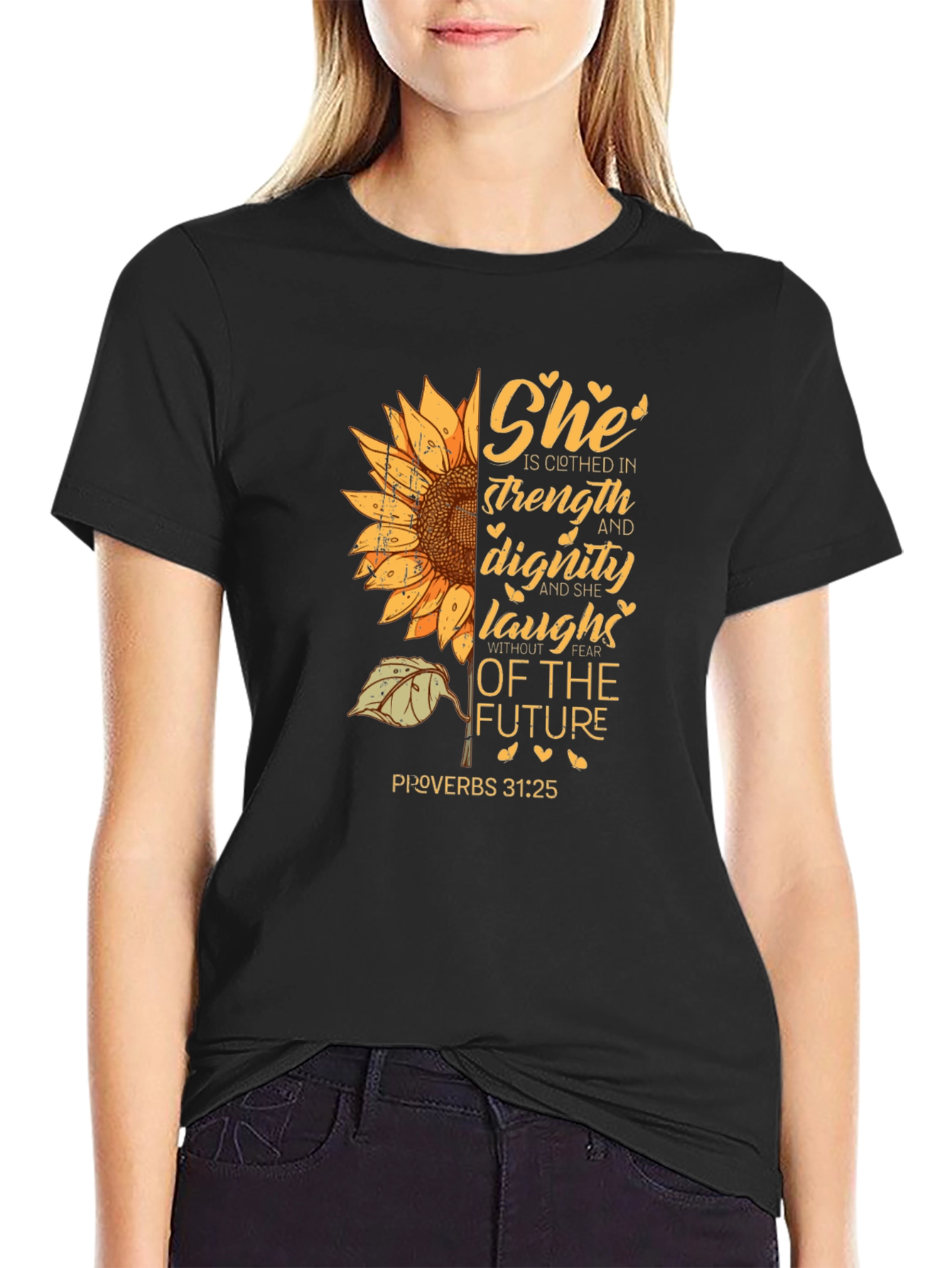 She is Clothed in Strength T-Shirt