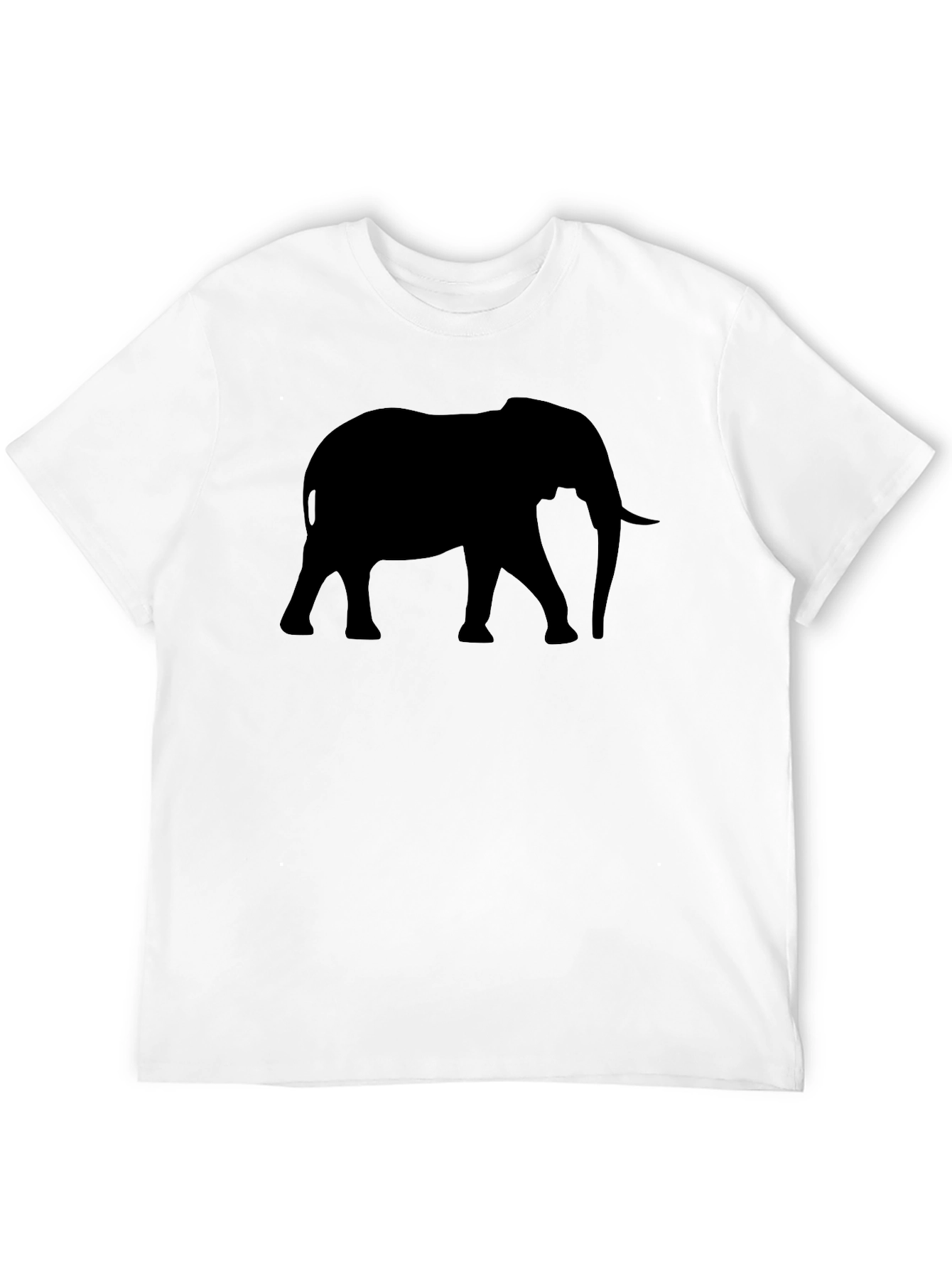 Elephant Silhouette Graphic Tee - Mens Black T-Shirt