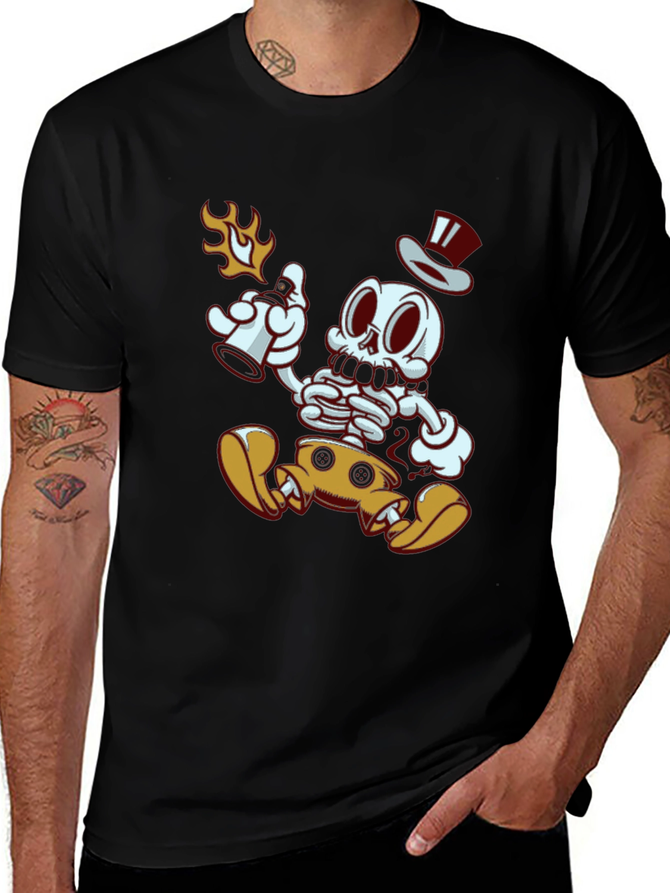 Mickey Skeleton Black T-Shirt
