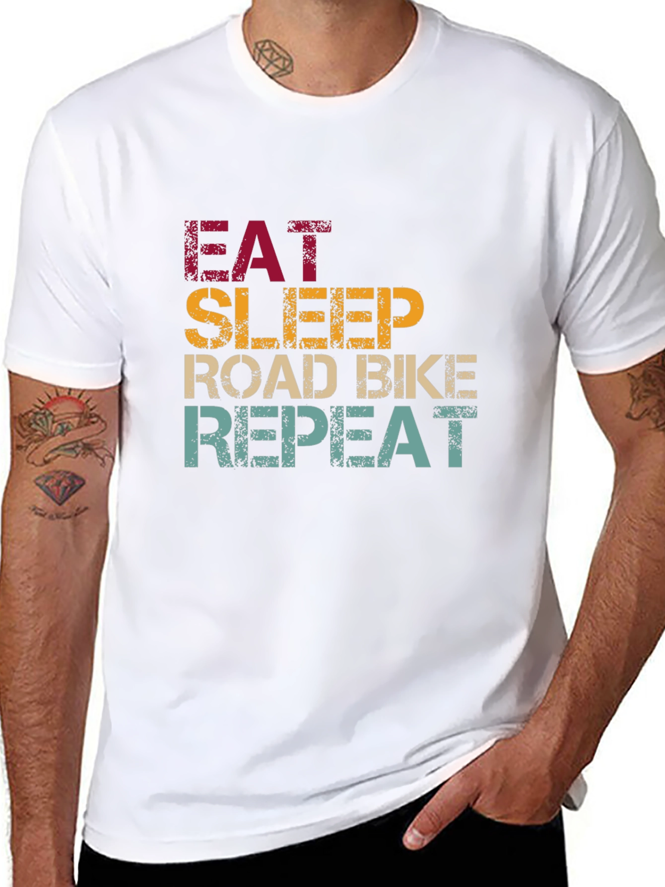 Eat Sleep Road Bike Repeat Graphic Tee