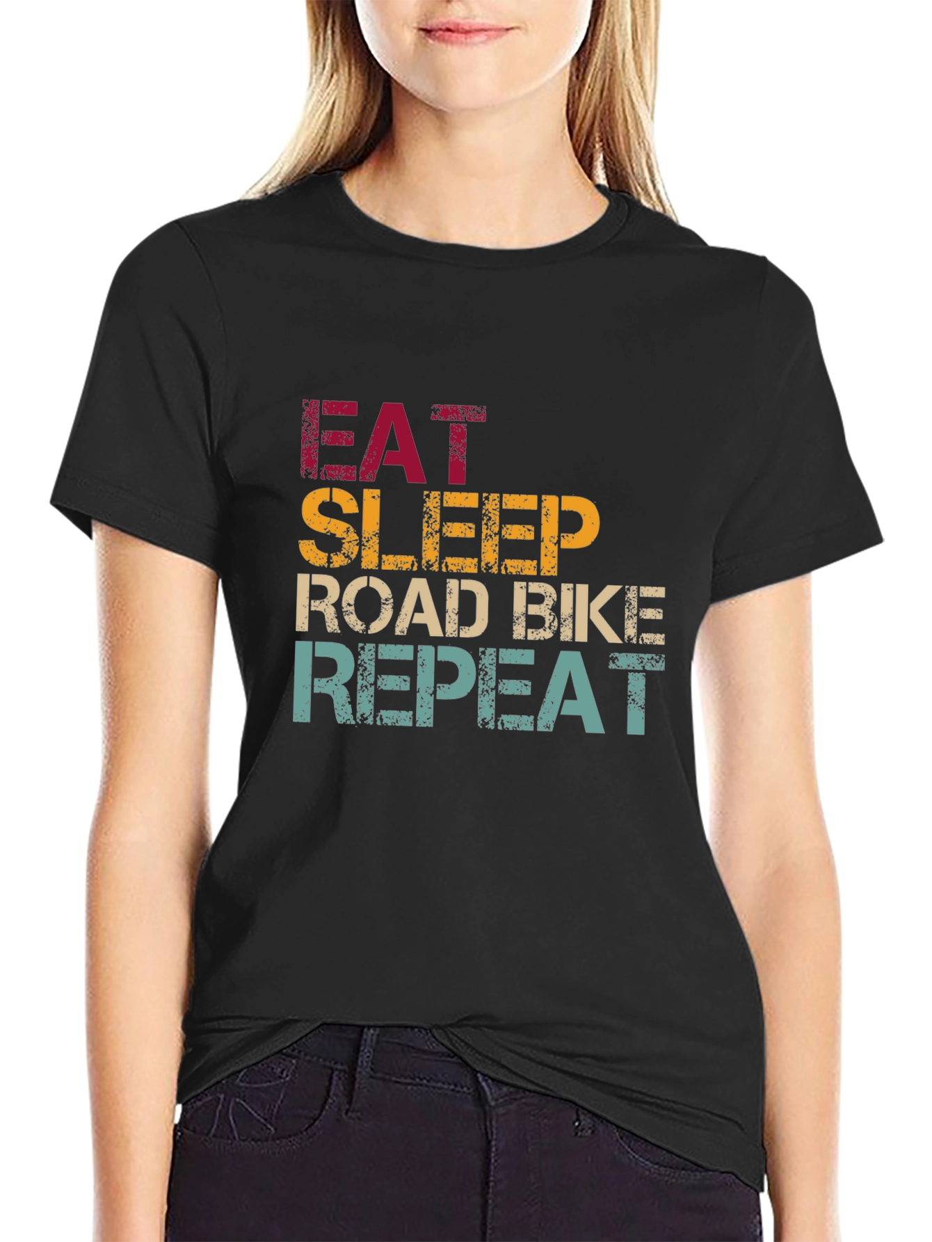 Eat Sleep Road Bike Repeat Graphic Tee