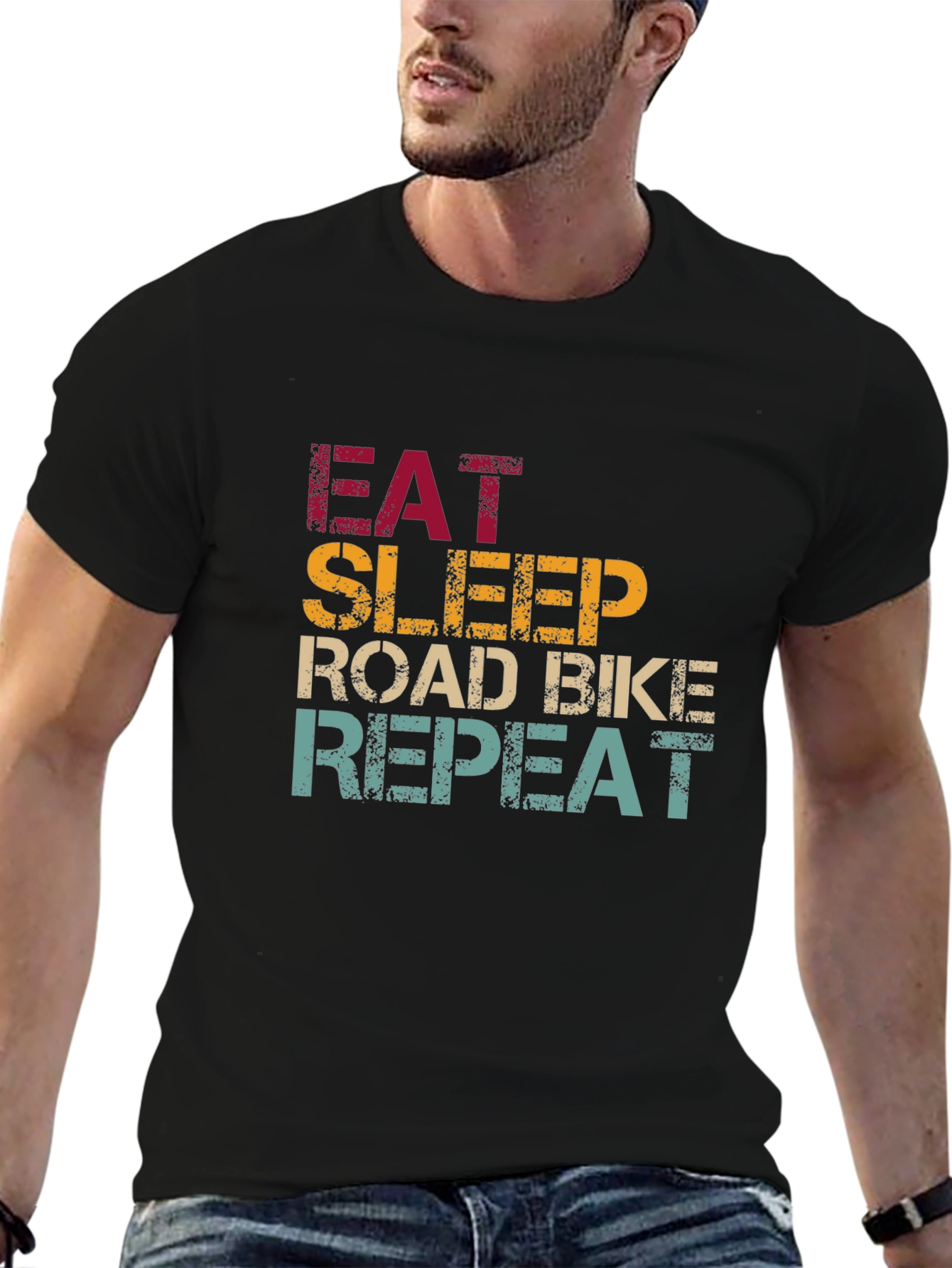 Eat Sleep Road Bike Repeat Graphic Tee