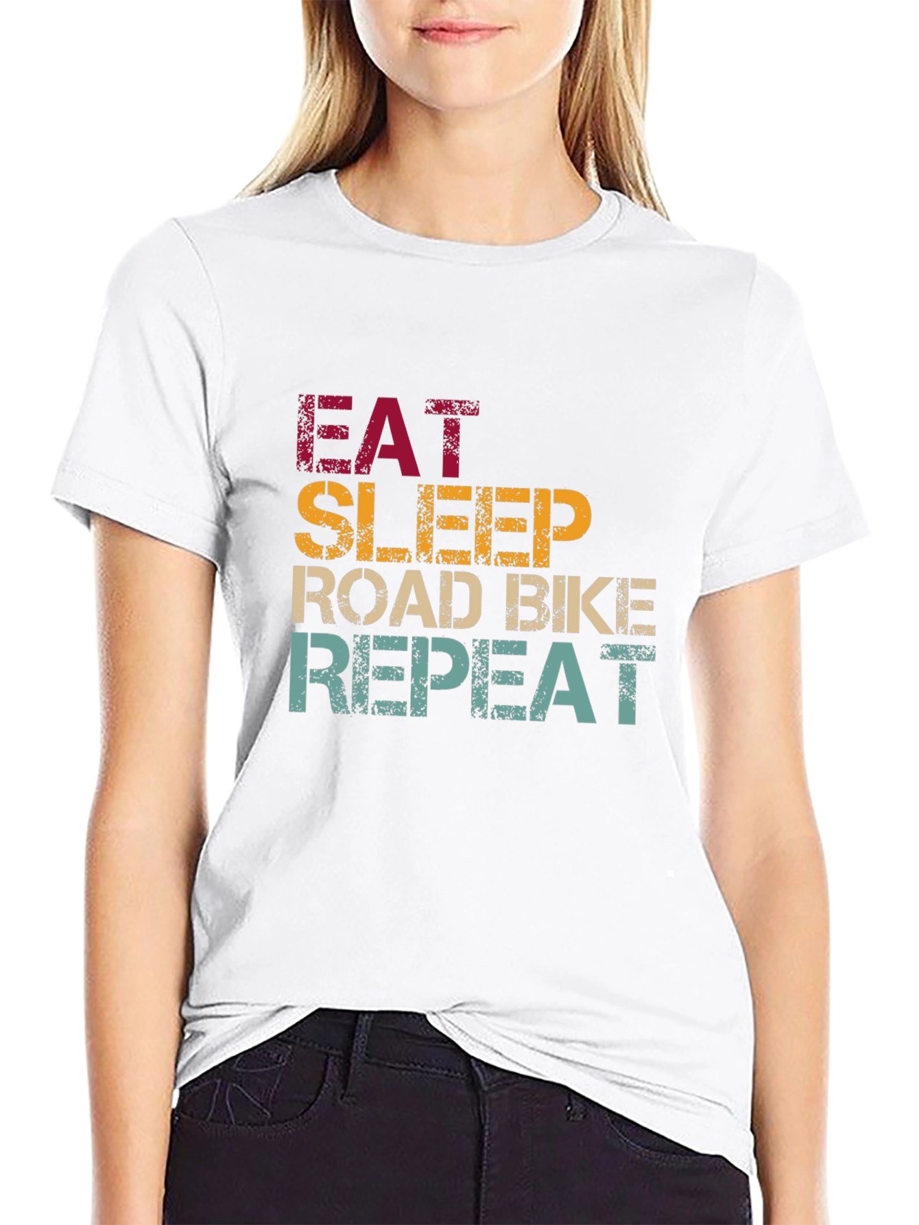Eat Sleep Road Bike Repeat Graphic Tee