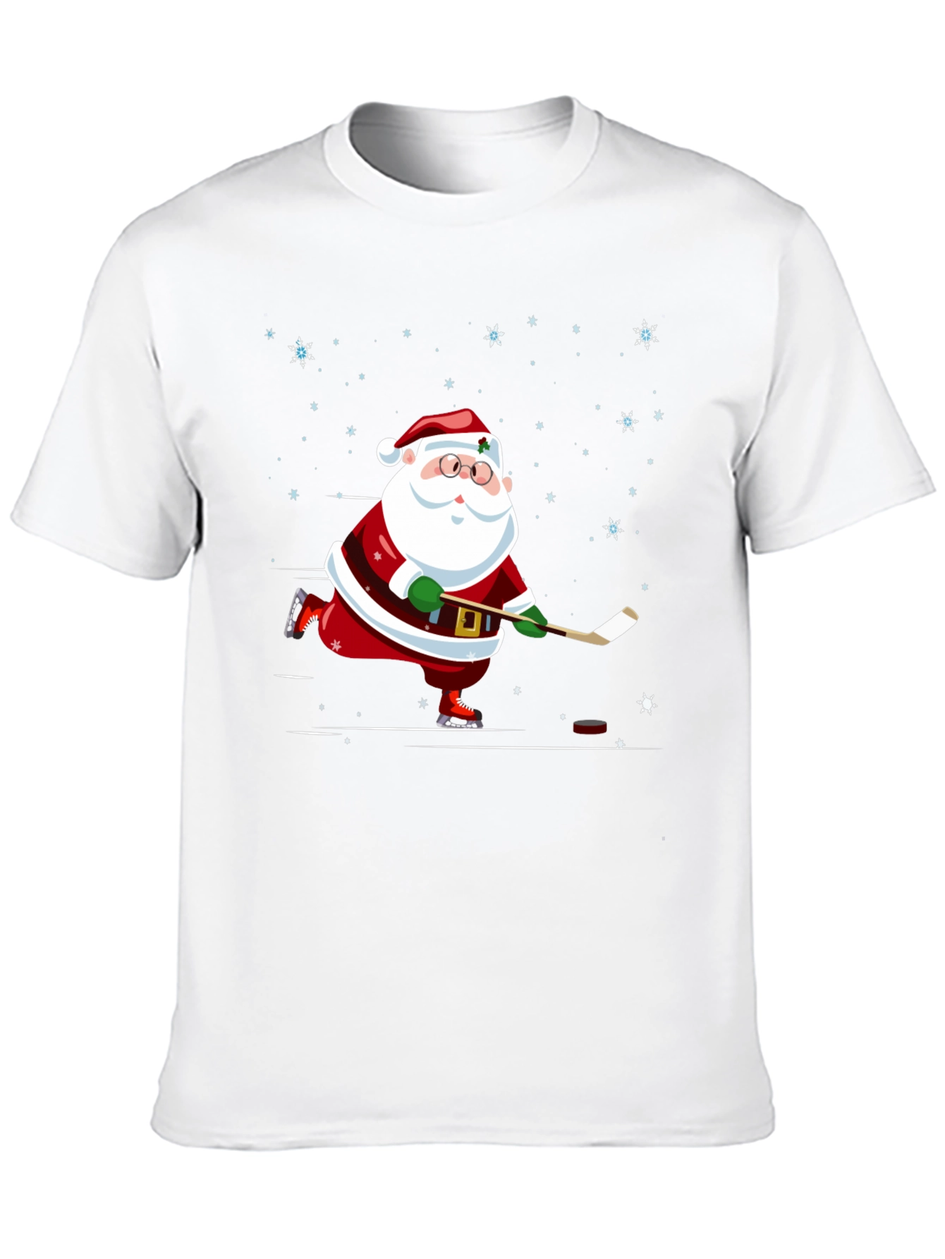Hockey Santa T-Shirt - Holiday Festive Wear