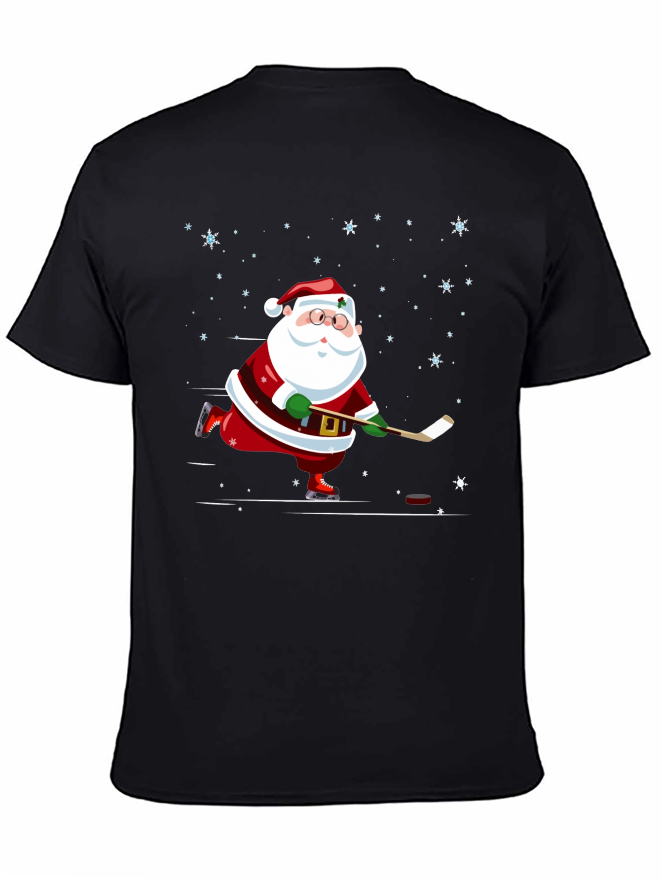 Hockey Santa T-Shirt - Holiday Festive Wear