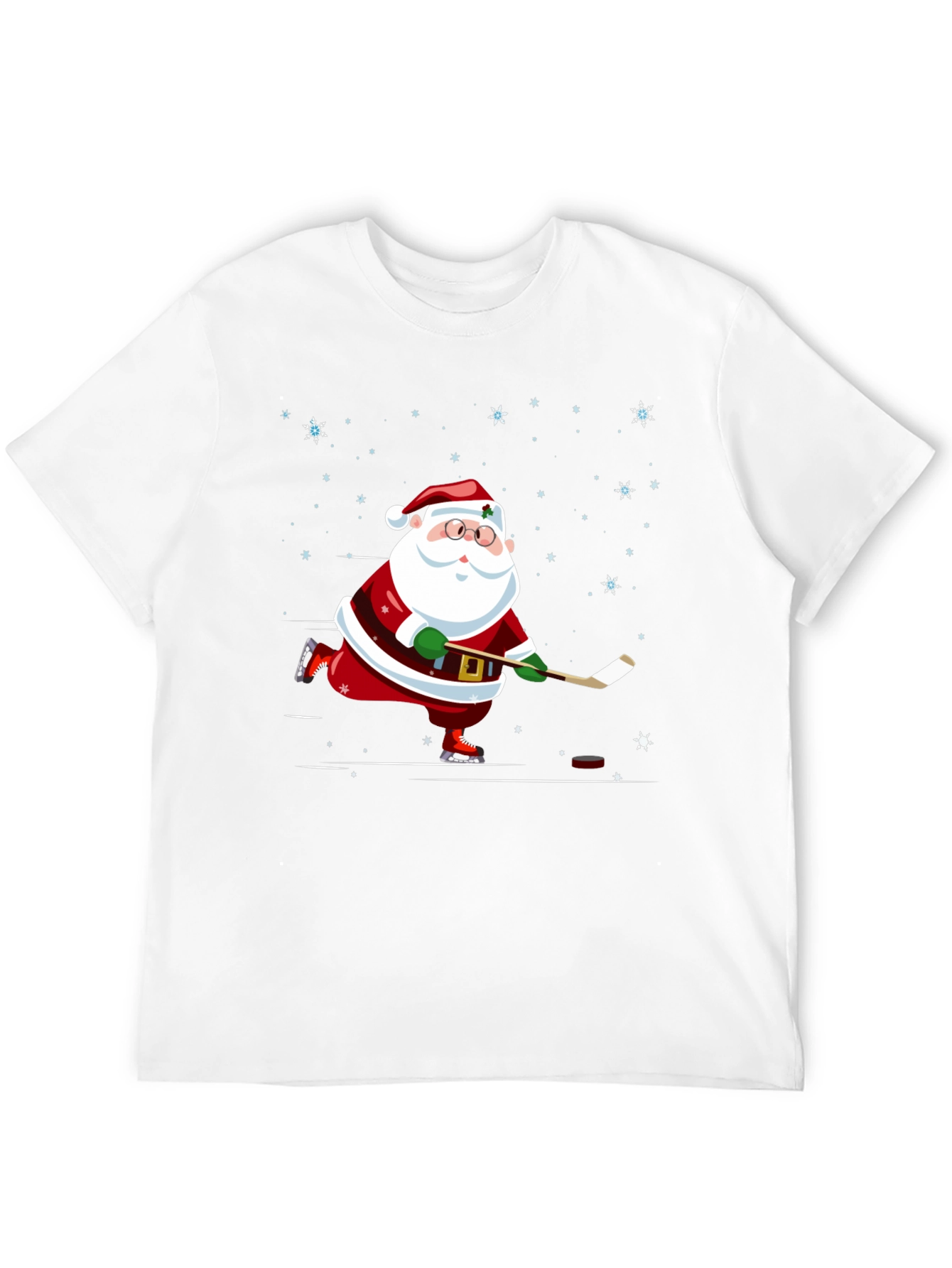 Hockey Santa T-Shirt - Holiday Festive Wear